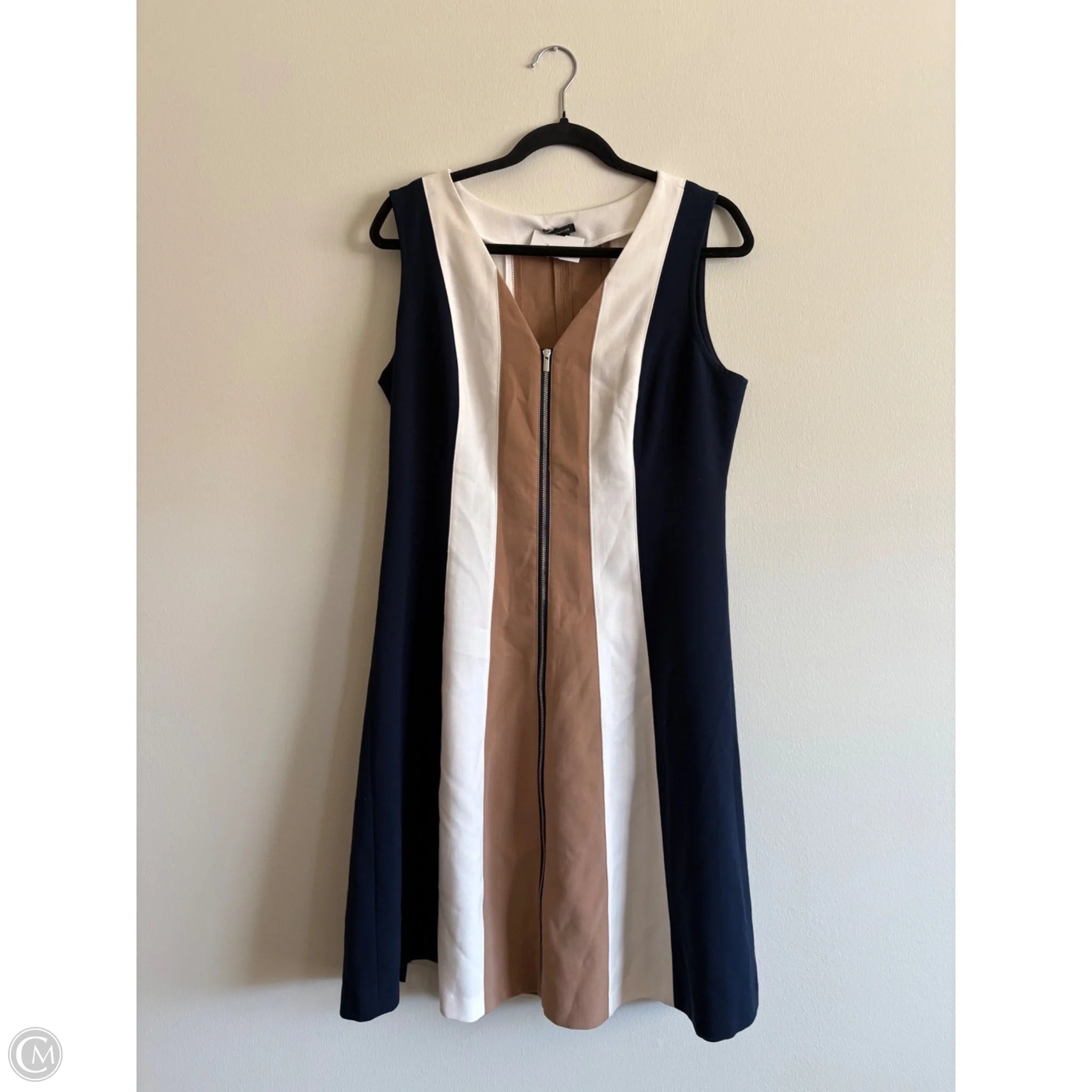 Dress Work By Ann Taylor In Blue & Brown, Size: L - Image 1