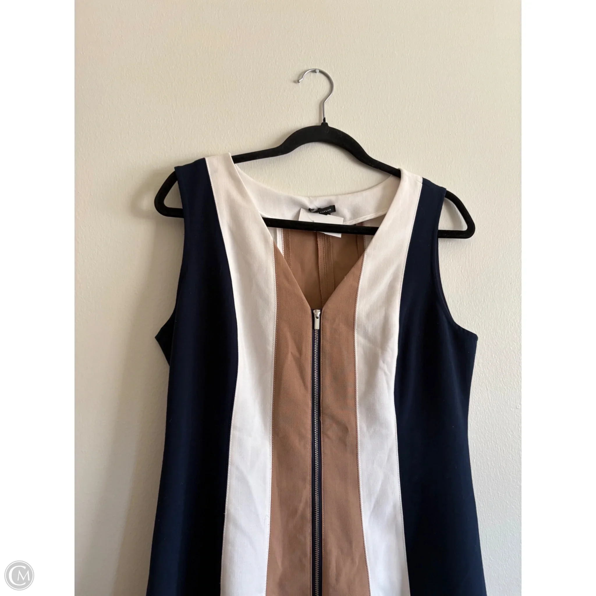 Dress Work By Ann Taylor In Blue & Brown, Size: L - Image 3