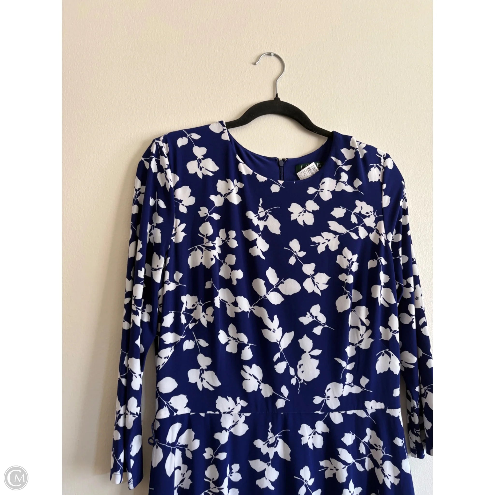 Dress Work By Lauren By Ralph Lauren In Blue, Size: L - Image 3