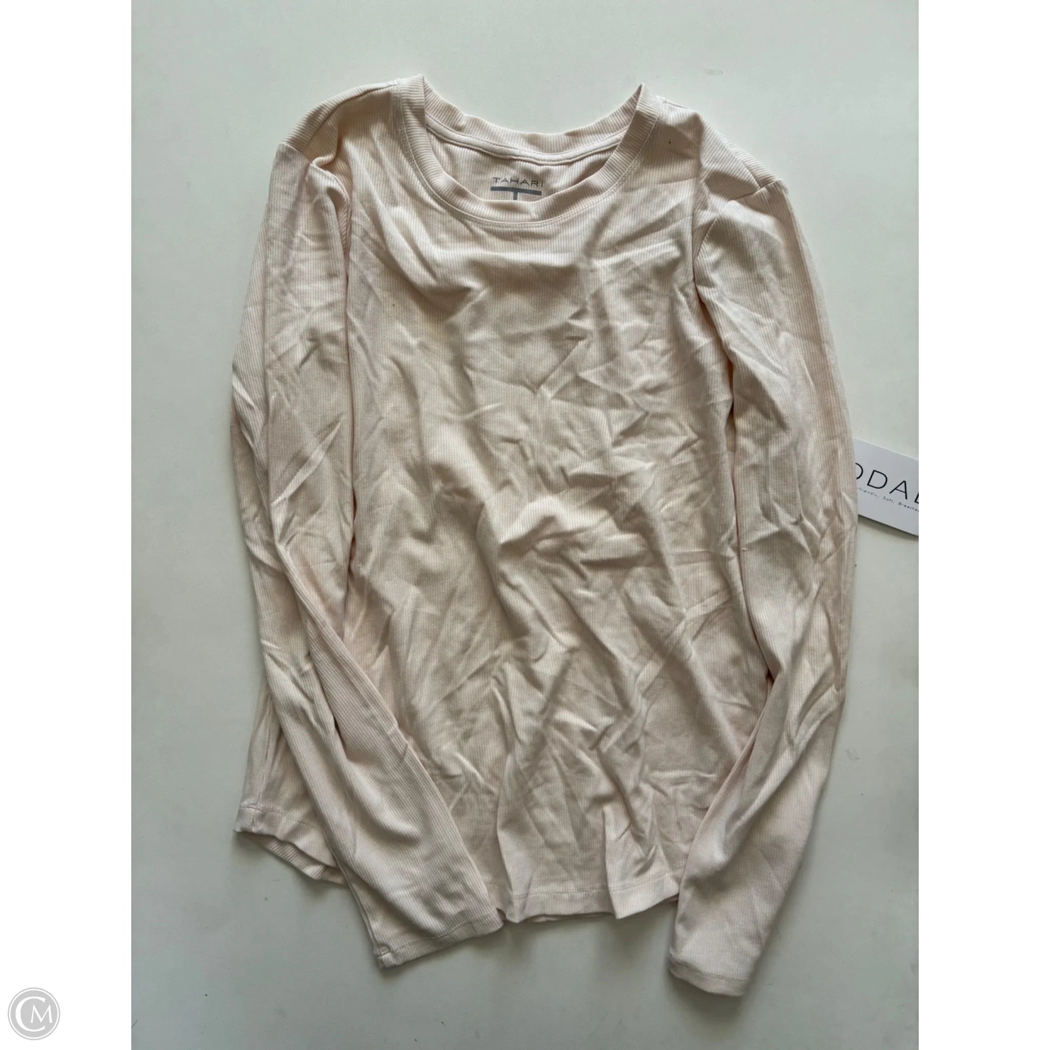 Top Long Sleeve By Tahari In Cream, Size: L - Image 1