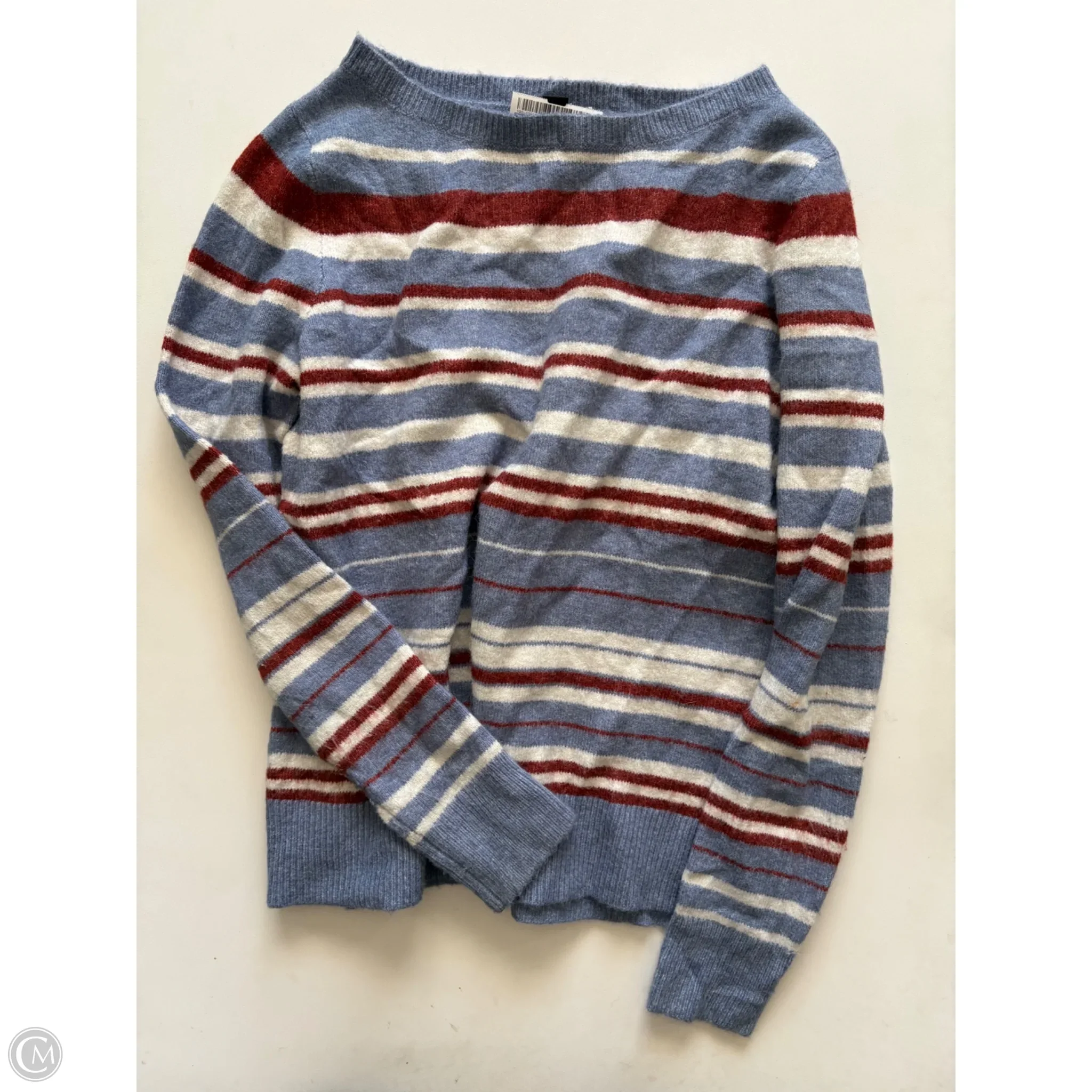 Sweater By Ann Taylor In Striped Pattern, Size: M - Image 1