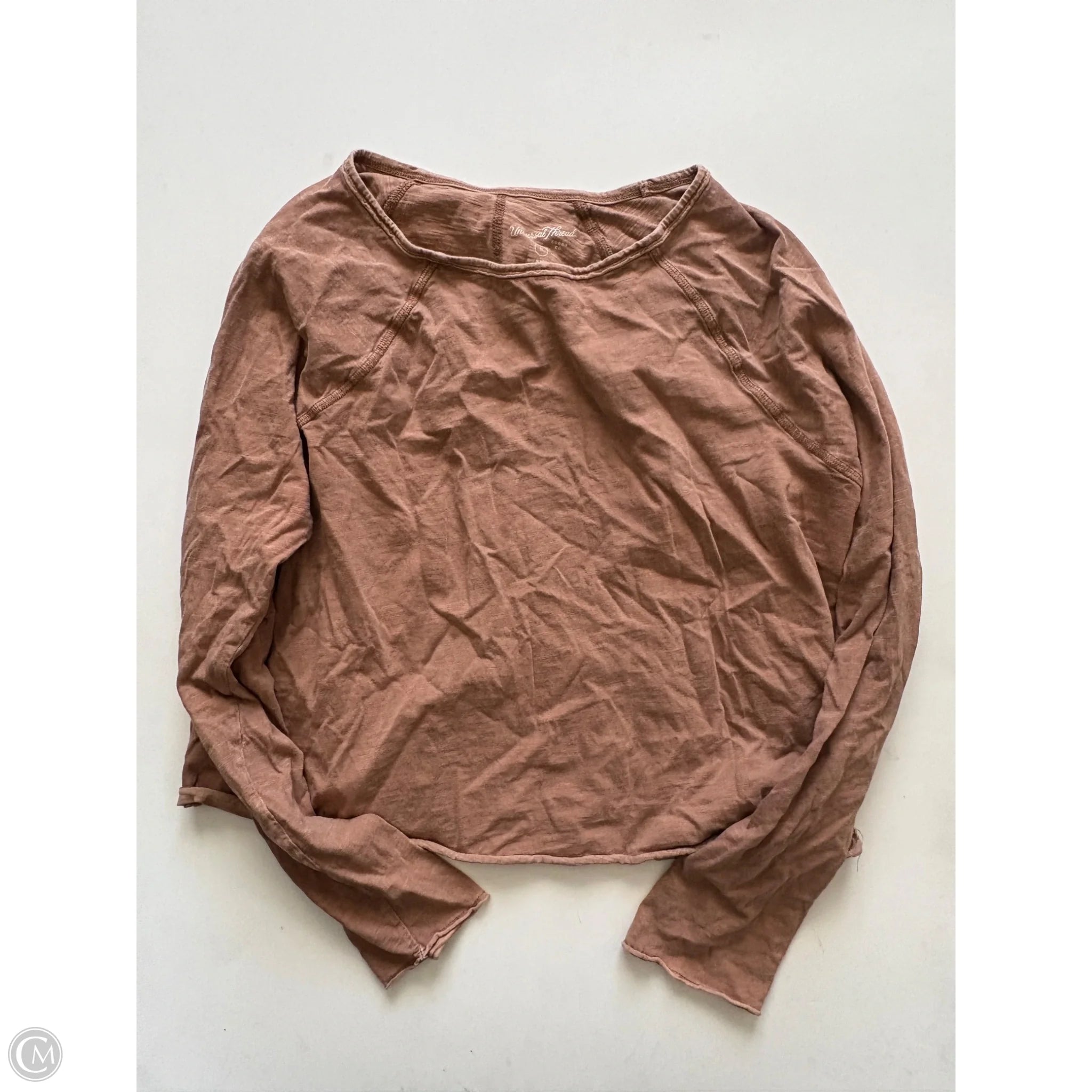 Top Long Sleeve By Universal Thread In Brown, Size: M - Image 1