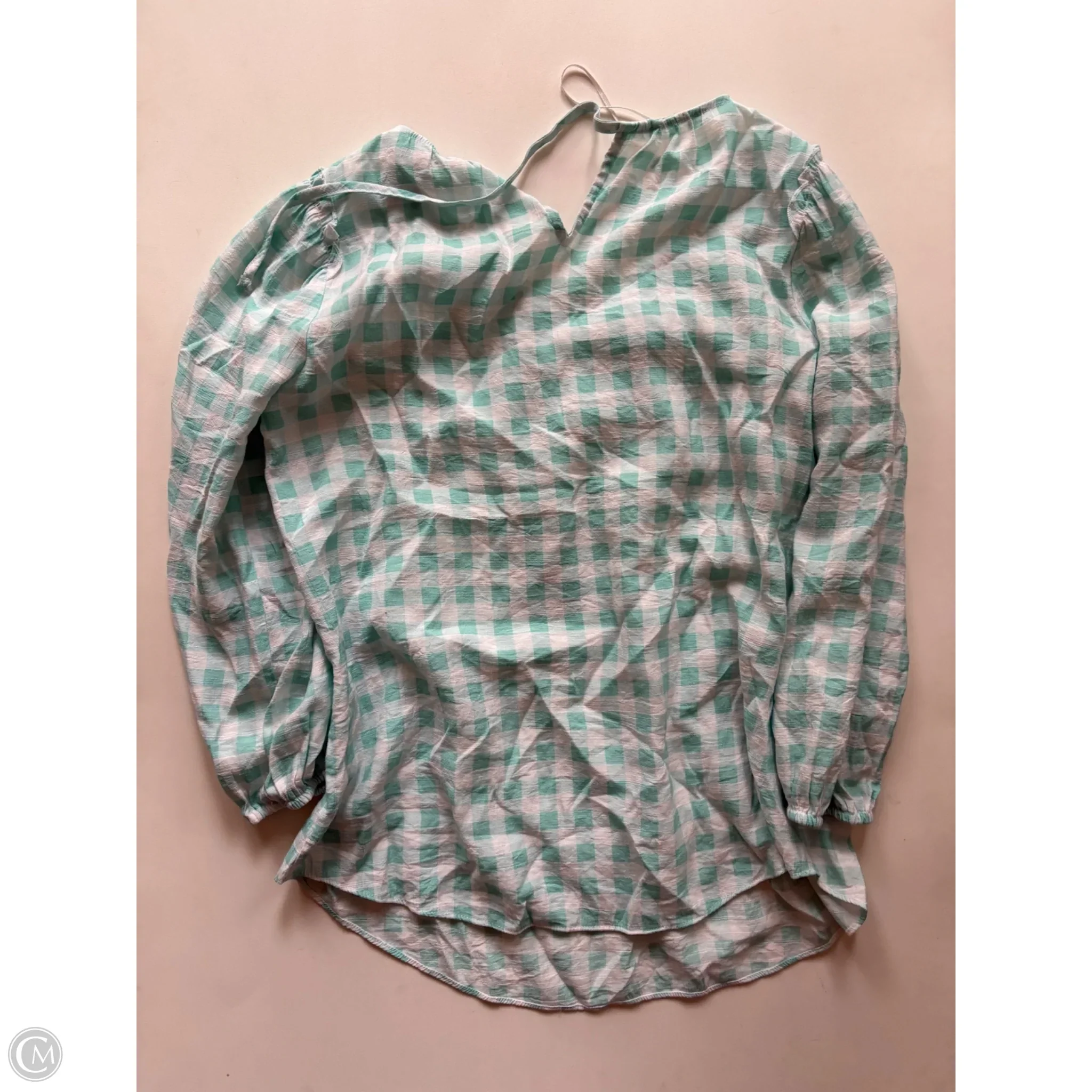 Top Long Sleeve By Lc Lauren Conrad In Plaid Pattern, Size: Xs - Image 2