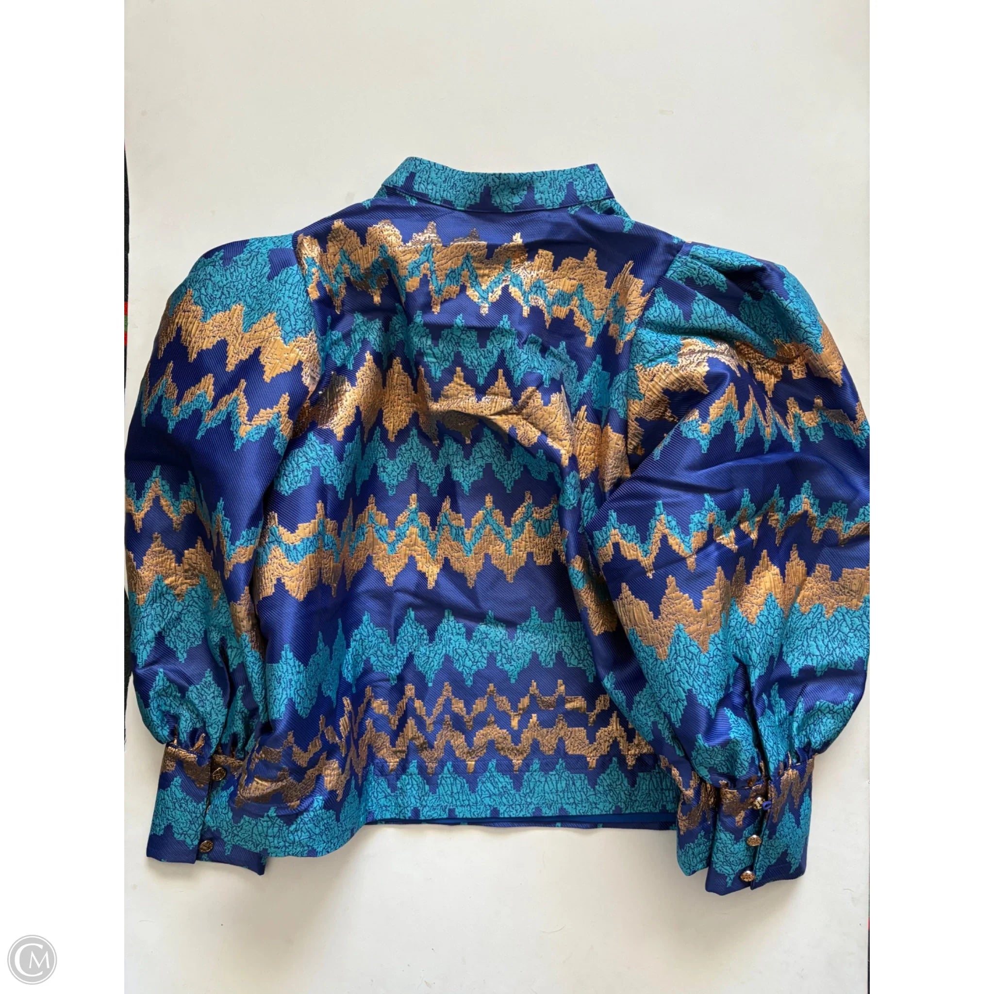 Top Long Sleeve By Emily McCarthy In Blue, Size: Xs - Image 2