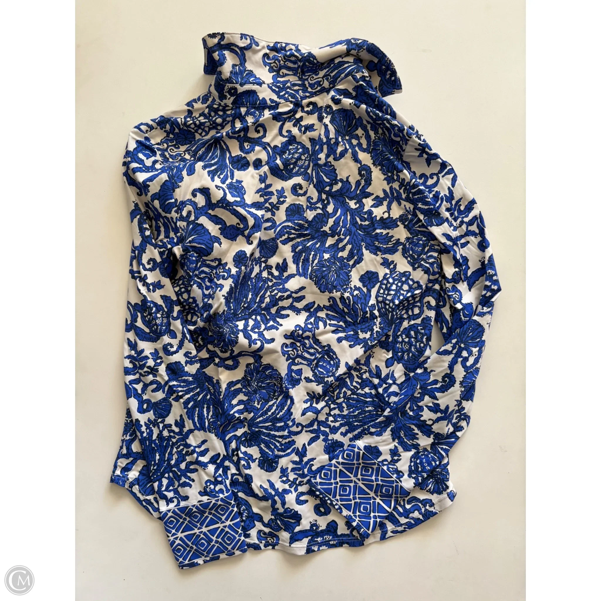 Top Long Sleeve Designer By Lilly Pulitzer In Blue, Size: Xs - Image 2