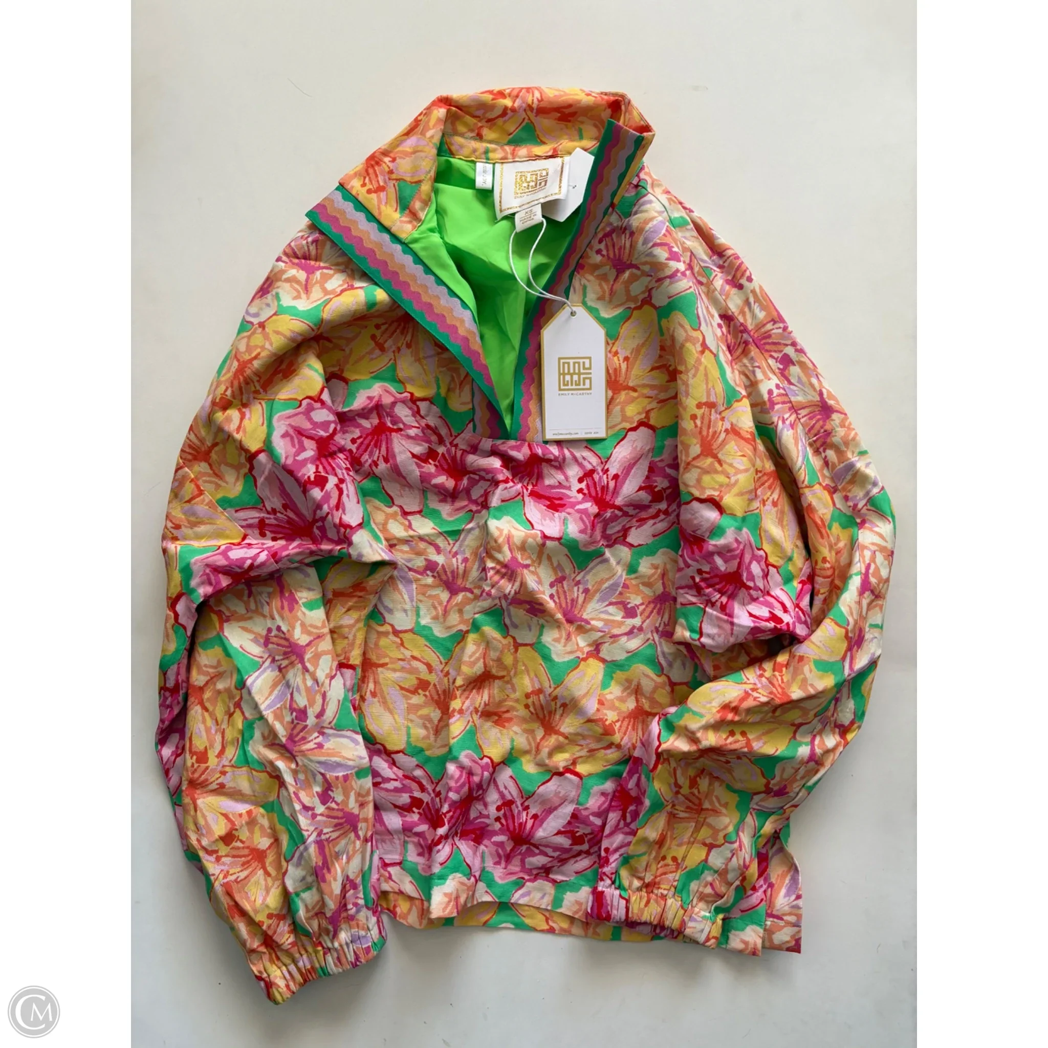 Blouse Short Sleeve By Emily Mccarthy In Multi-colored, Size: Xs - Image 1