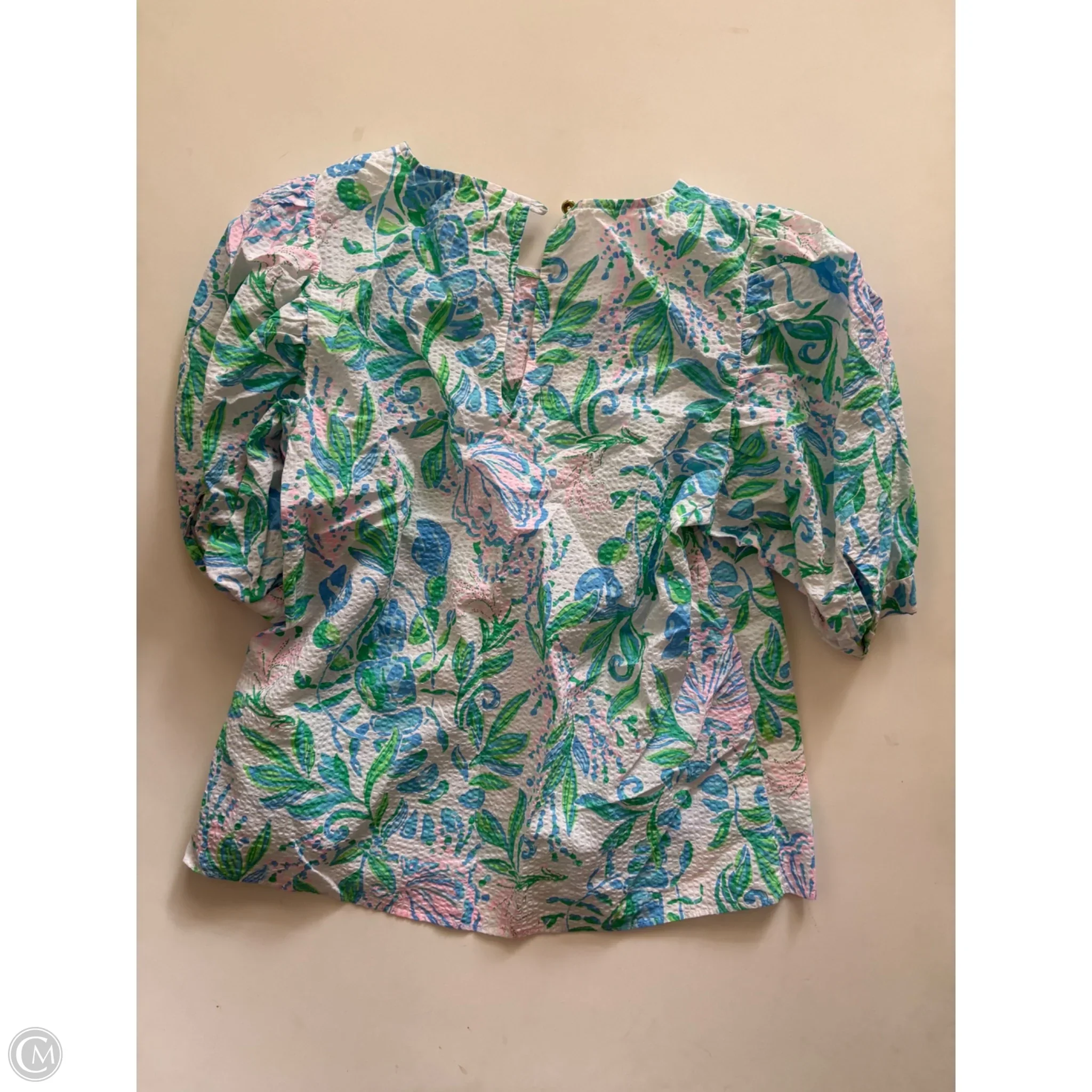 Top Short Sleeve Designer By Lilly Pulitzer In Multi-colored, Size: Xs - Image 2