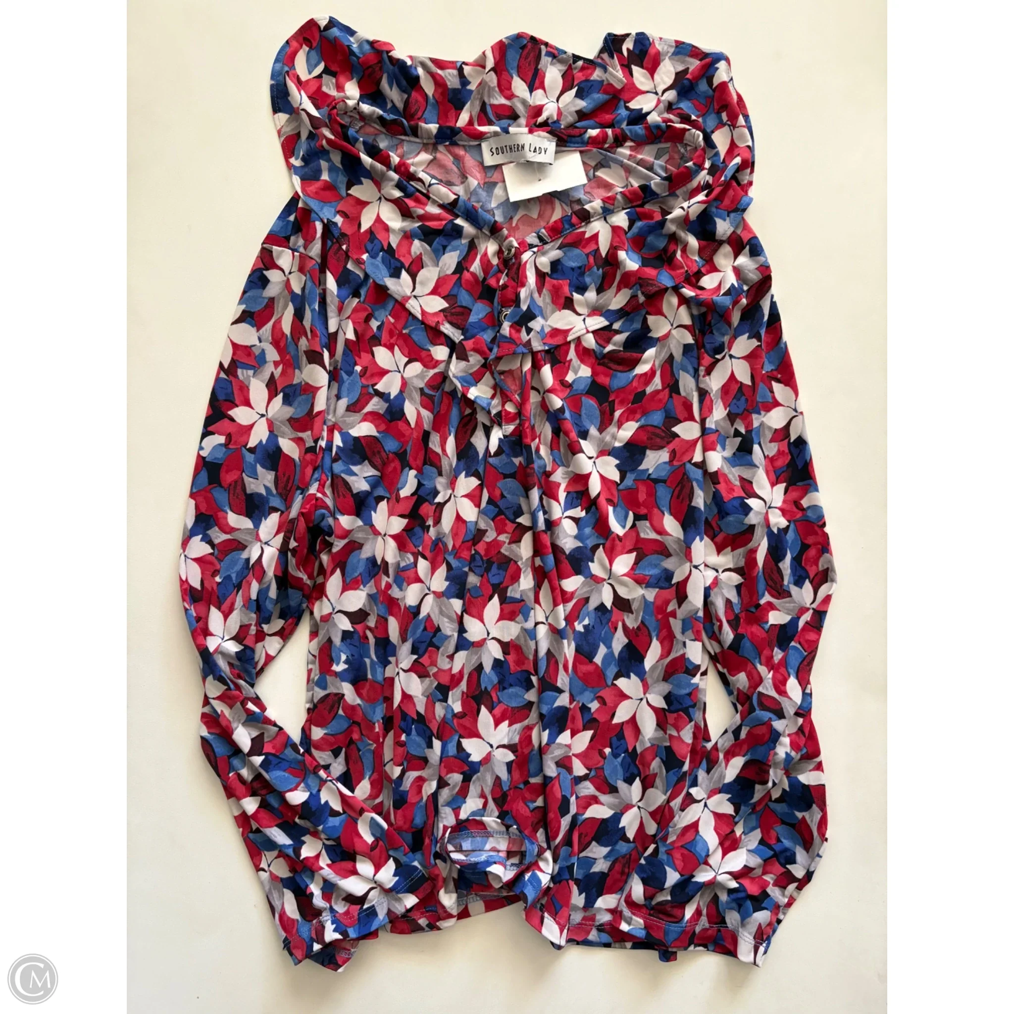 Blouse Long Sleeve By Southern Lady In Multi-colored, Size: 1x - Image 1