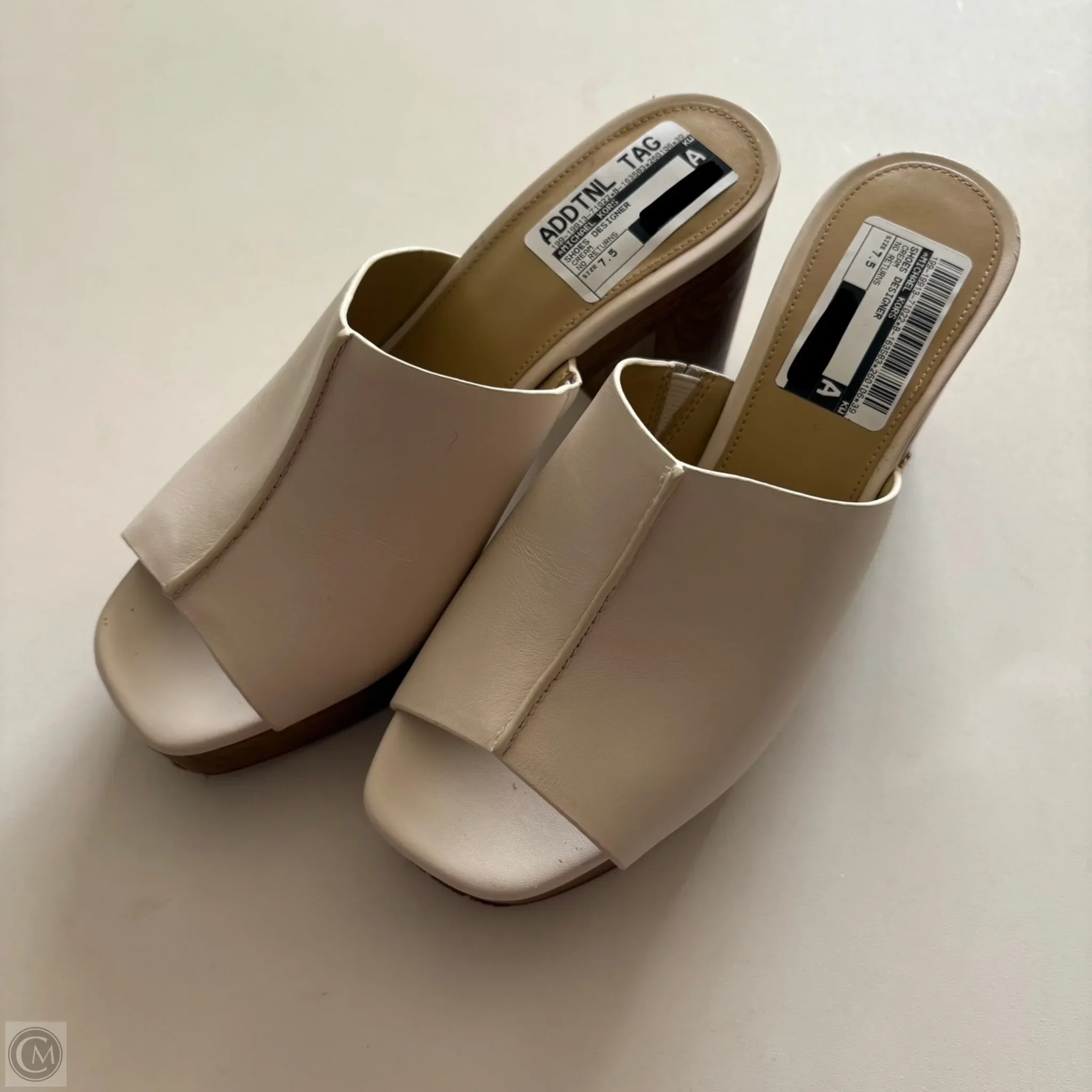 Shoes Designer By Michael Kors In Cream, Size: 7.5 - Image 1