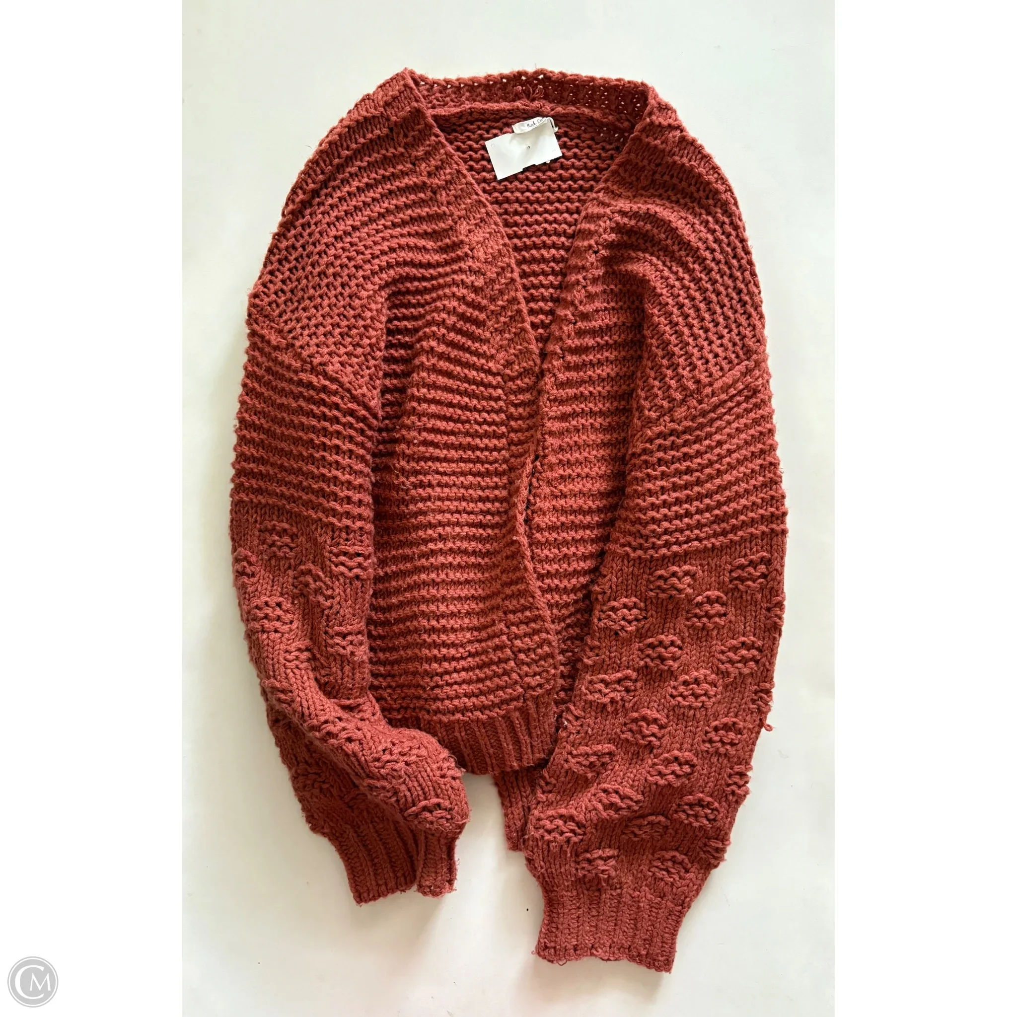 Sweater Cardigan By High Call In Brown, Size: L - Image 1