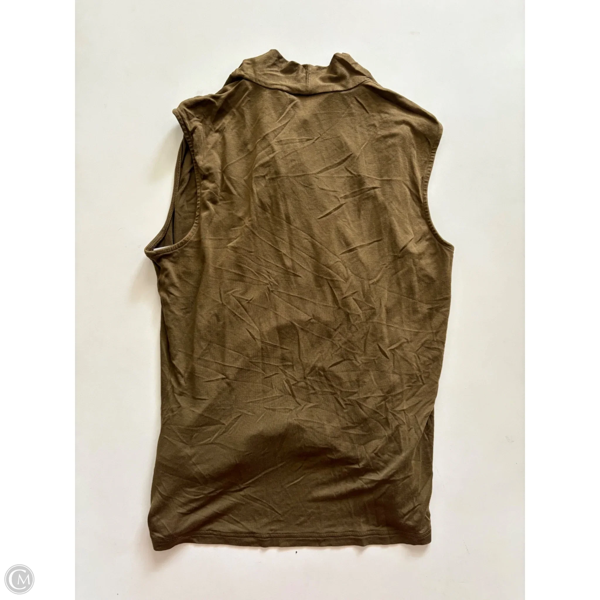 Blouse Sleeveless By Banana Republic In Green, Size: M - Image 2