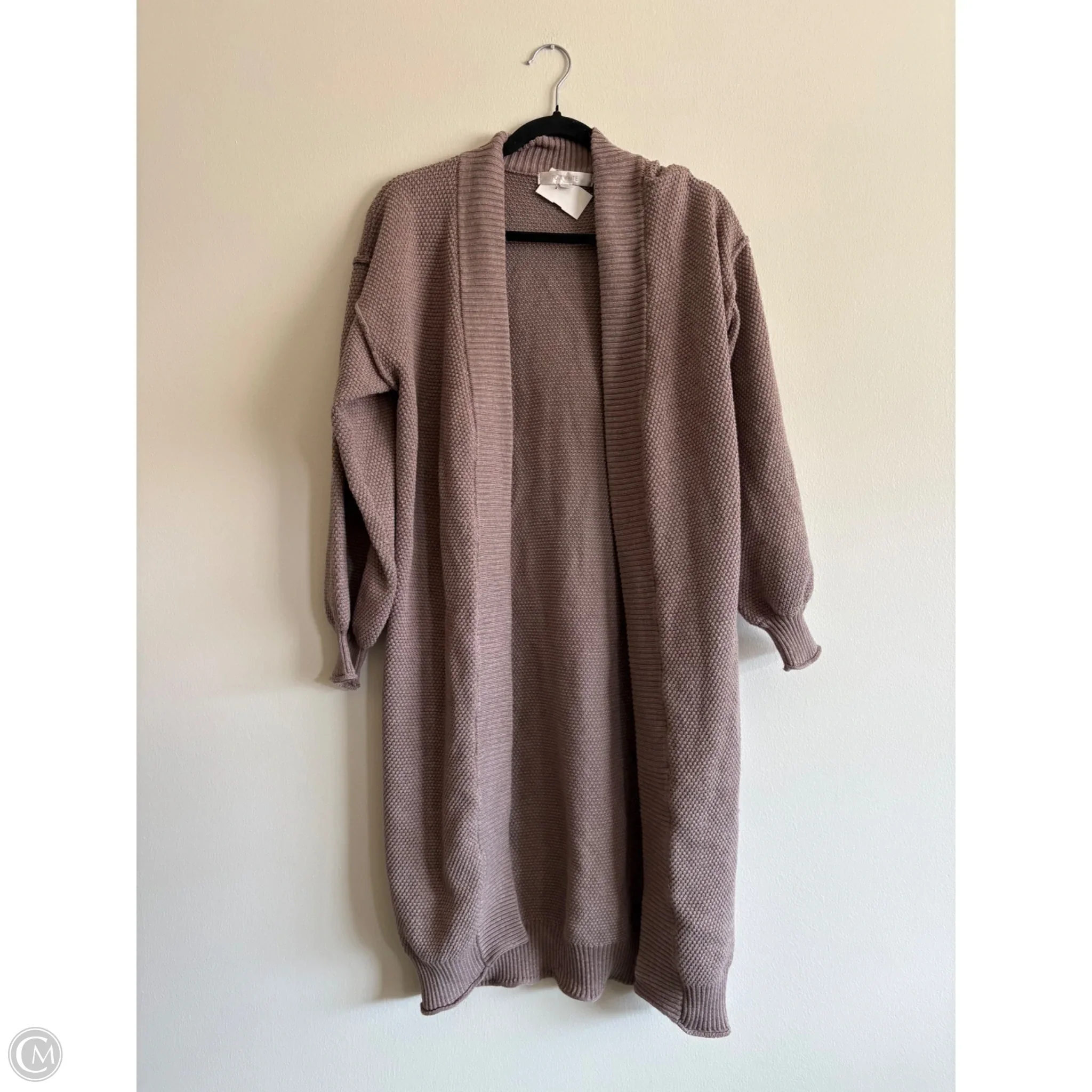 Sweater Cardigan By Flat White In Brown, Size: Osfm - Image 1