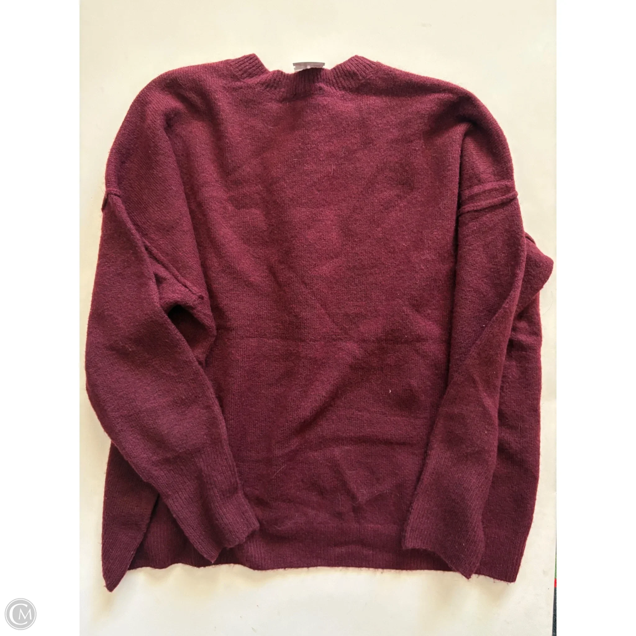 Sweater By Vince Camuto In Maroon, Size: M - Image 2