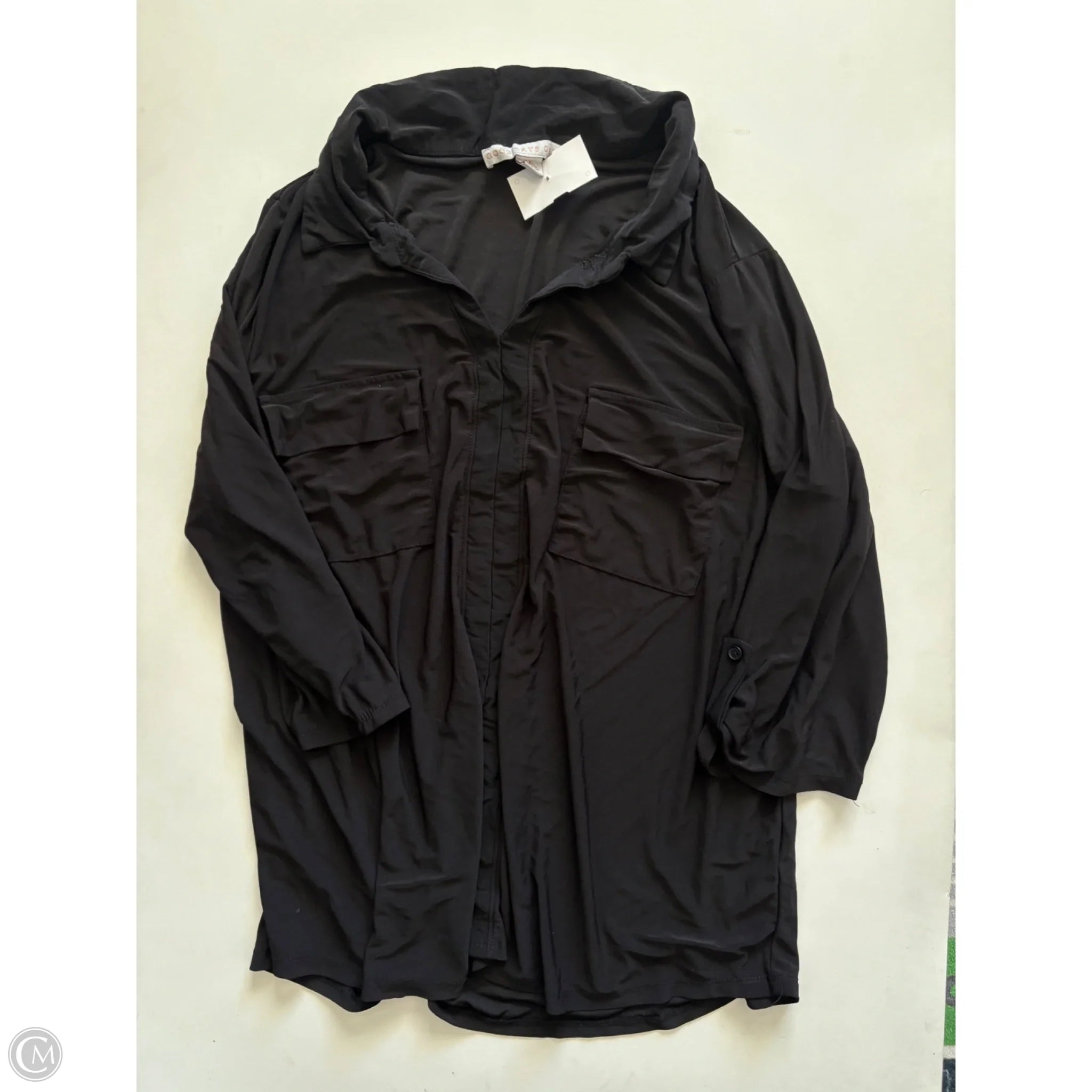 Top Long Sleeve By Good Days Only In Black, Size: 1x - Image 1