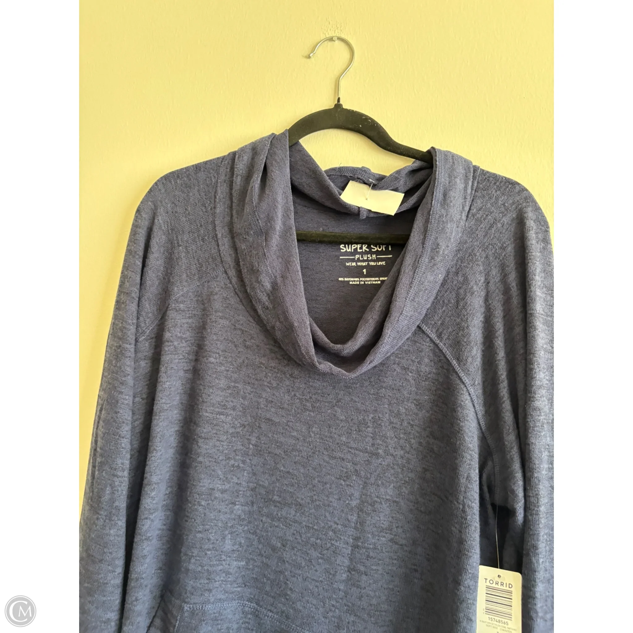 Top Long Sleeve By Torrid In Blue, Size: 1x - Image 3