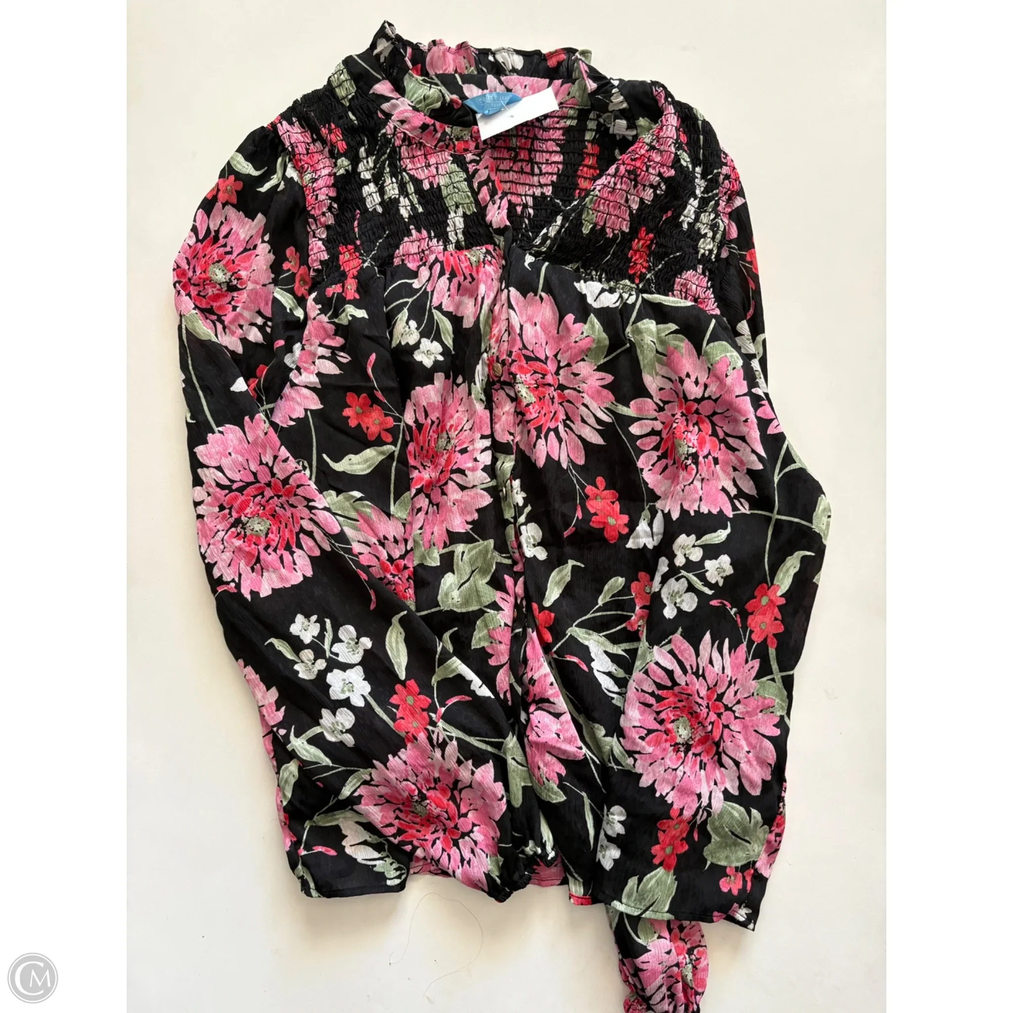 Blouse Long Sleeve By Draper James In Floral Print, Size: 2x - Image 1