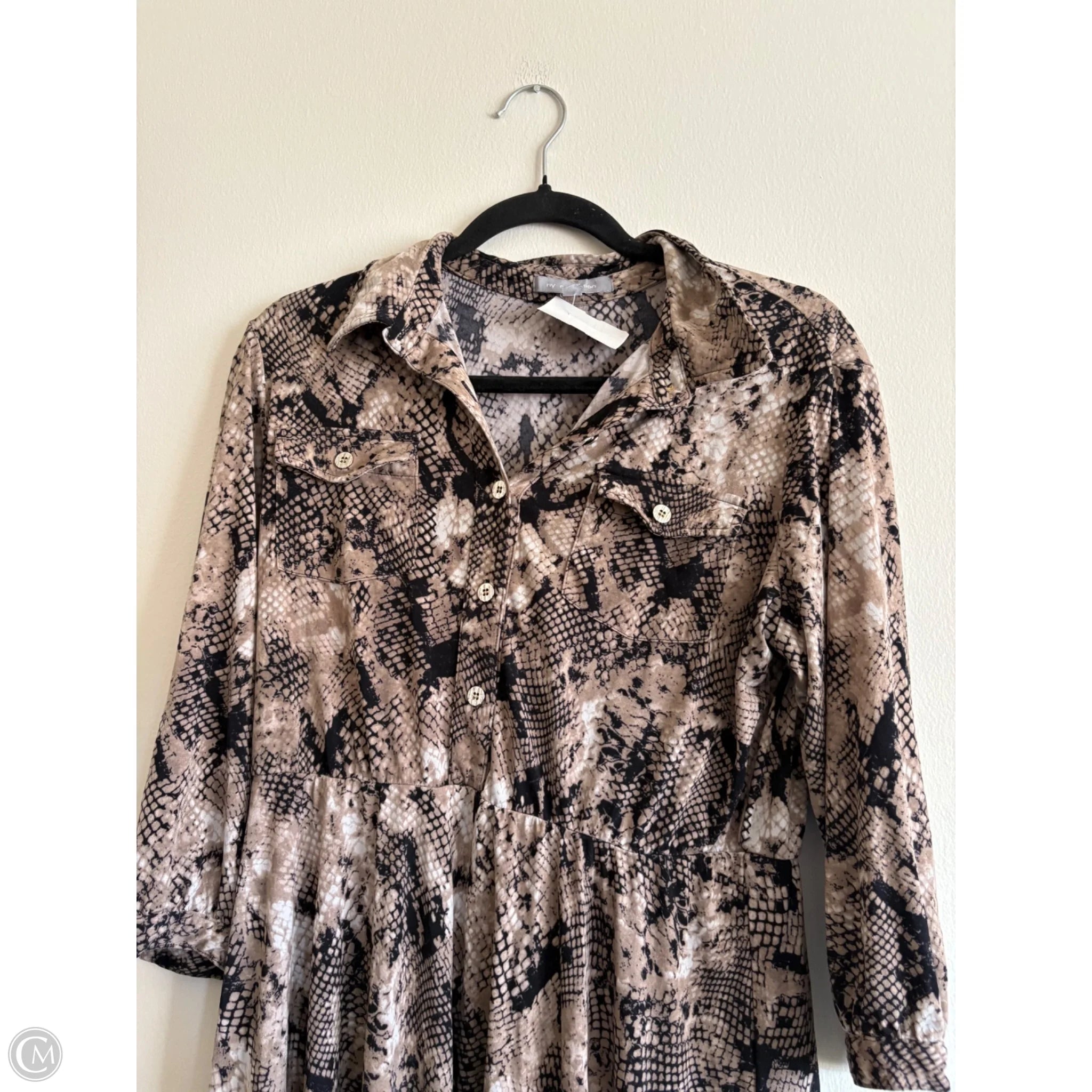 Dress Casual Midi By My Colletion In Animal Print, Size: L - Image 3