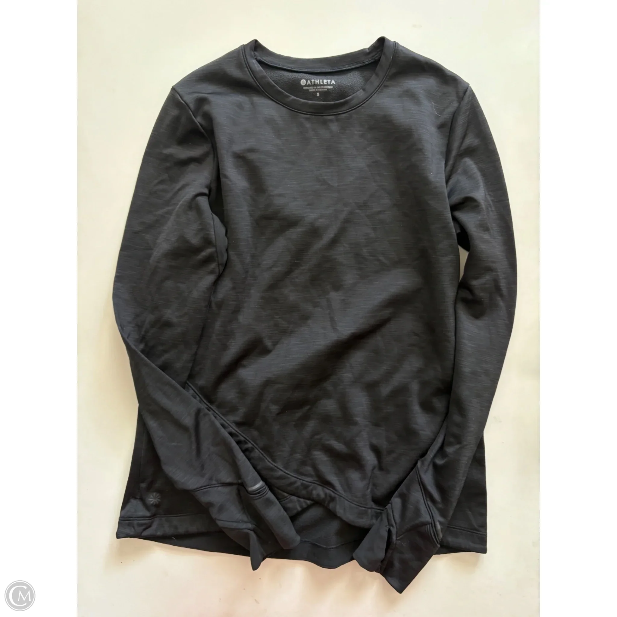 Athletic Top Long Sleeve Crewneck By Athleta In Black, Size: S - Image 1
