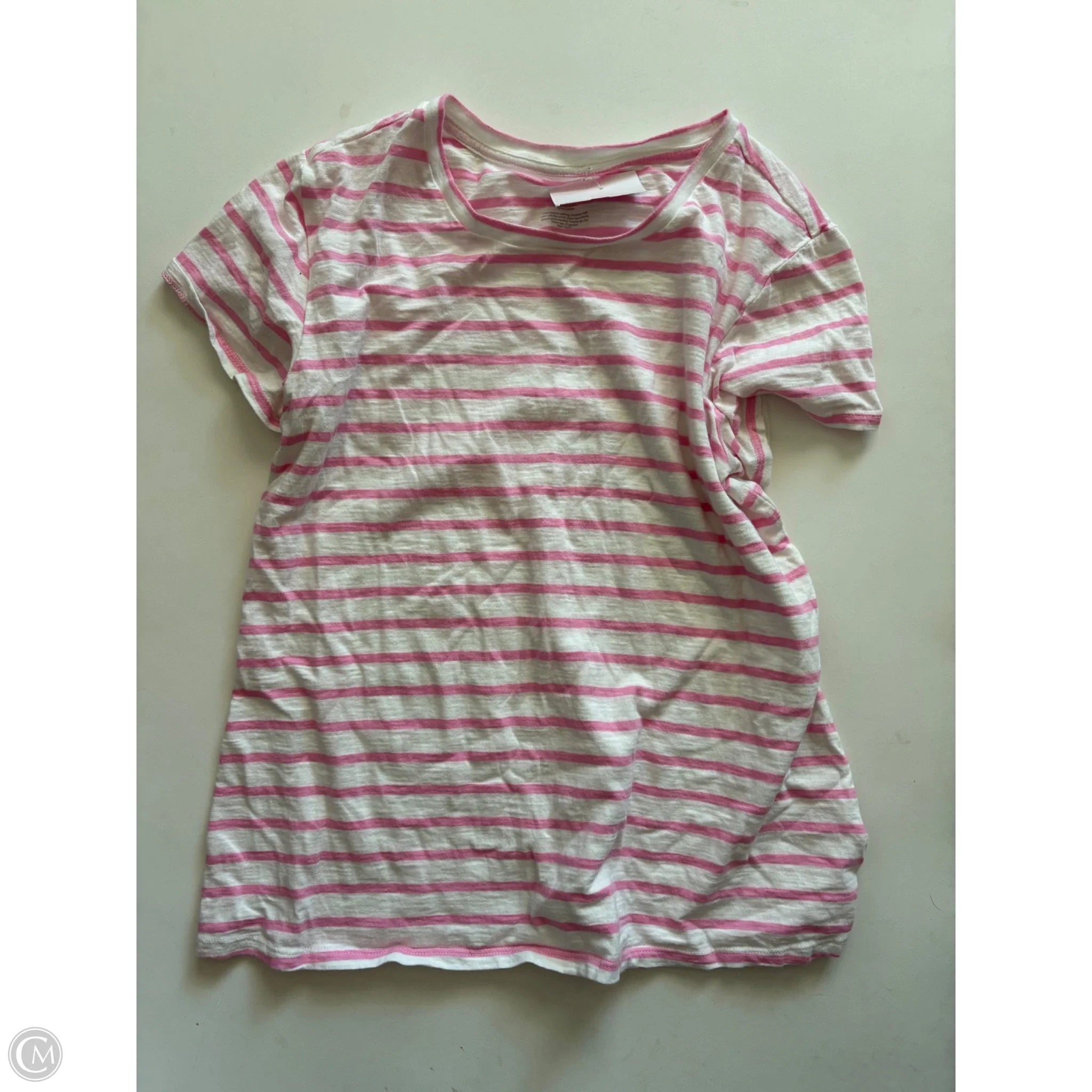Top Short Sleeve By Lc Lauren Conrad In Striped Pattern, Size: M - Image 1