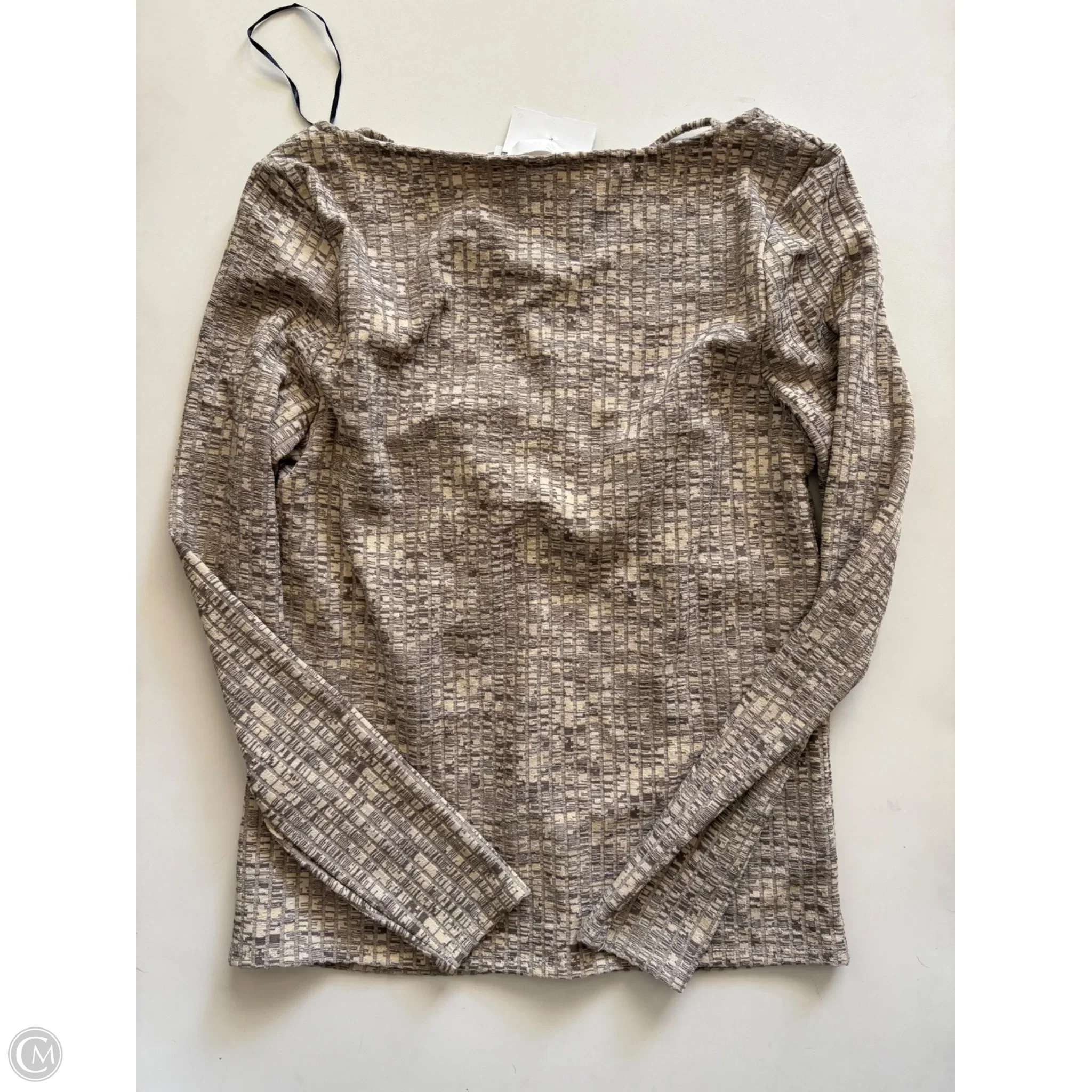 Top Long Sleeve By H&m In Cream, Size: L - Image 2