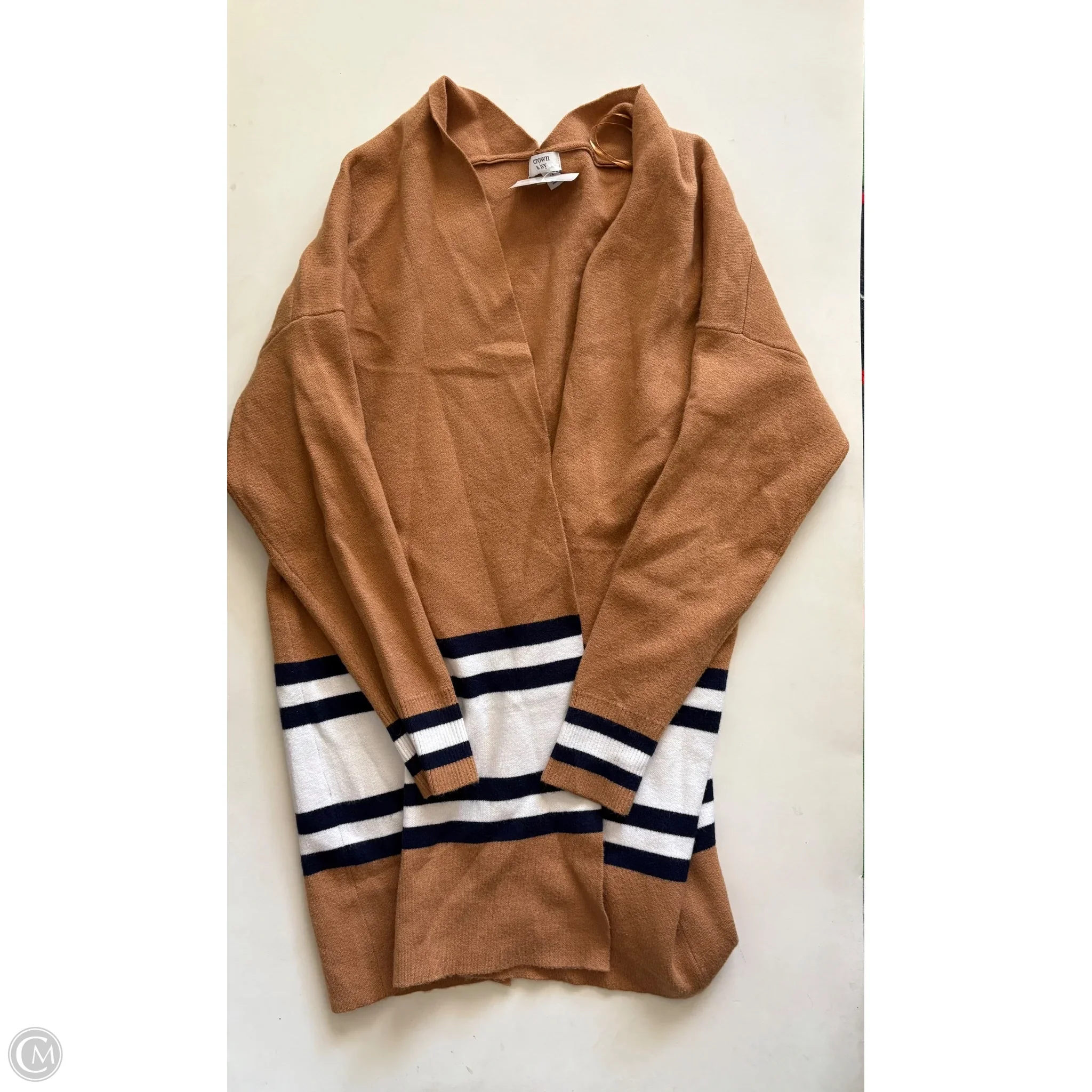 Sweater Cardigan By Crown And Ivy In Brown, Size: M - Image 1