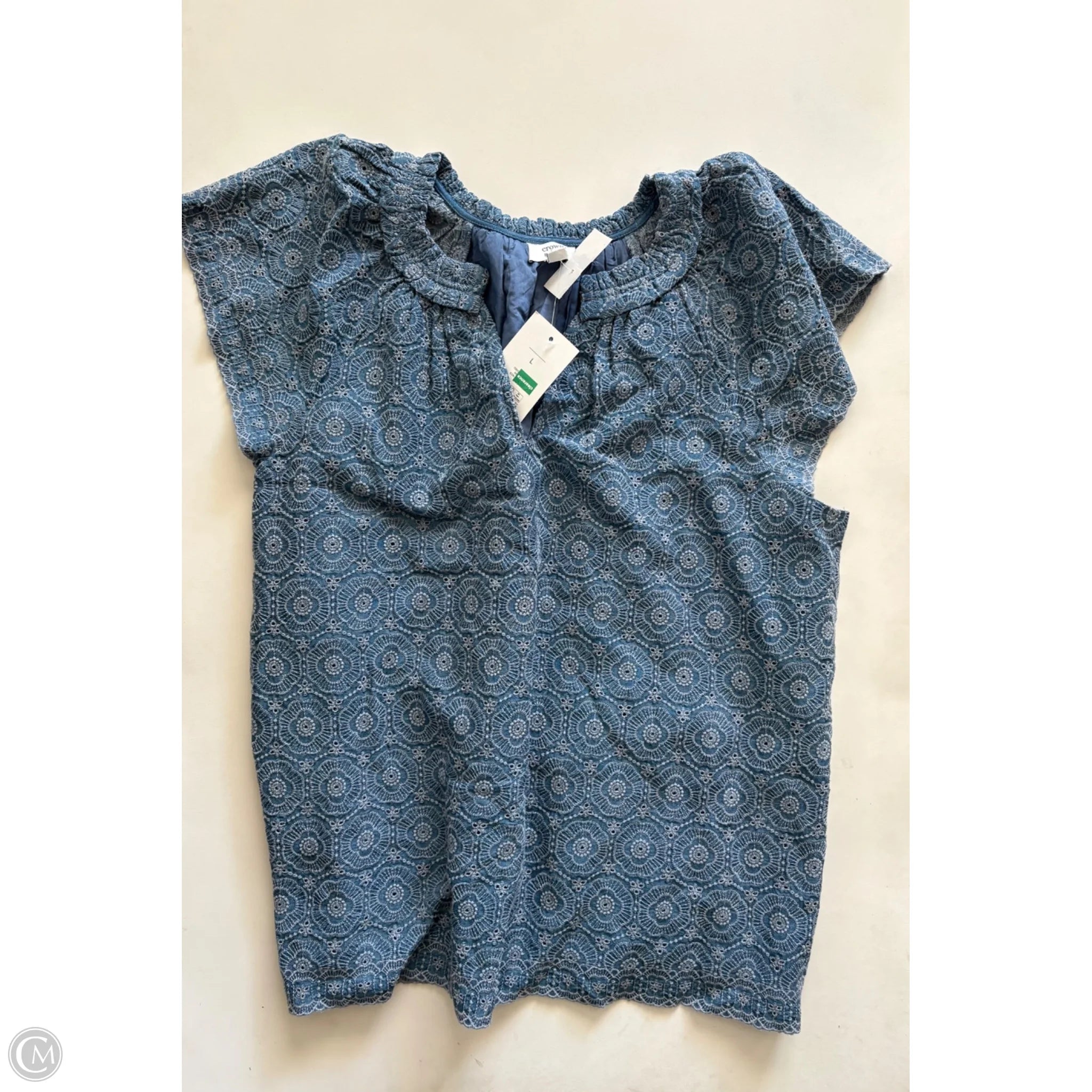Top Short Sleeve By Crown And Ivy In Blue, Size: L - Image 1