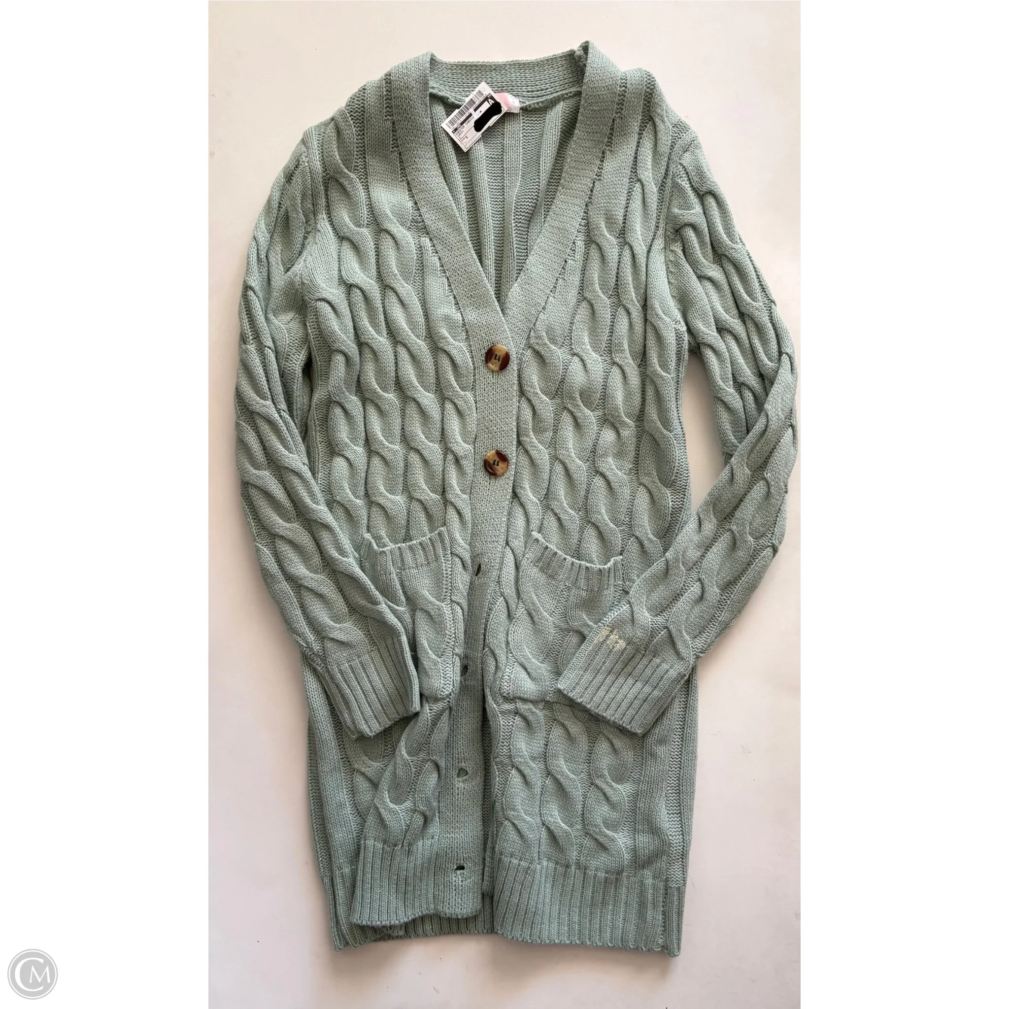 Sweater Cardigan By Cmc In Green, Size: S - Image 1