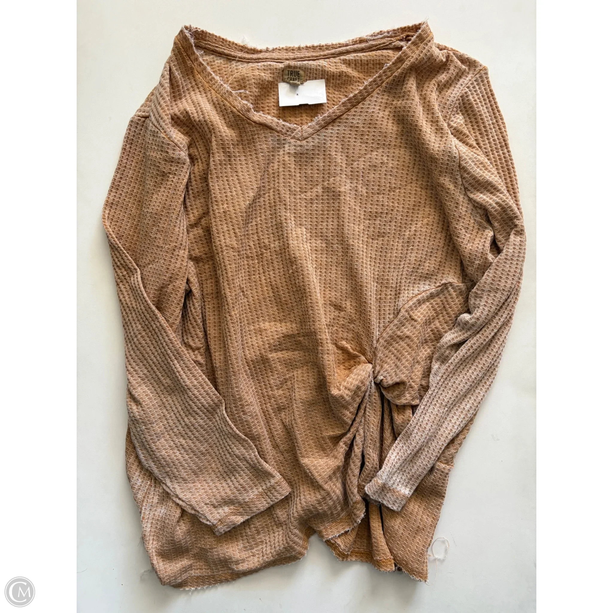 Top Long Sleeve By True Craft In Yellow, Size: 2x - Image 1