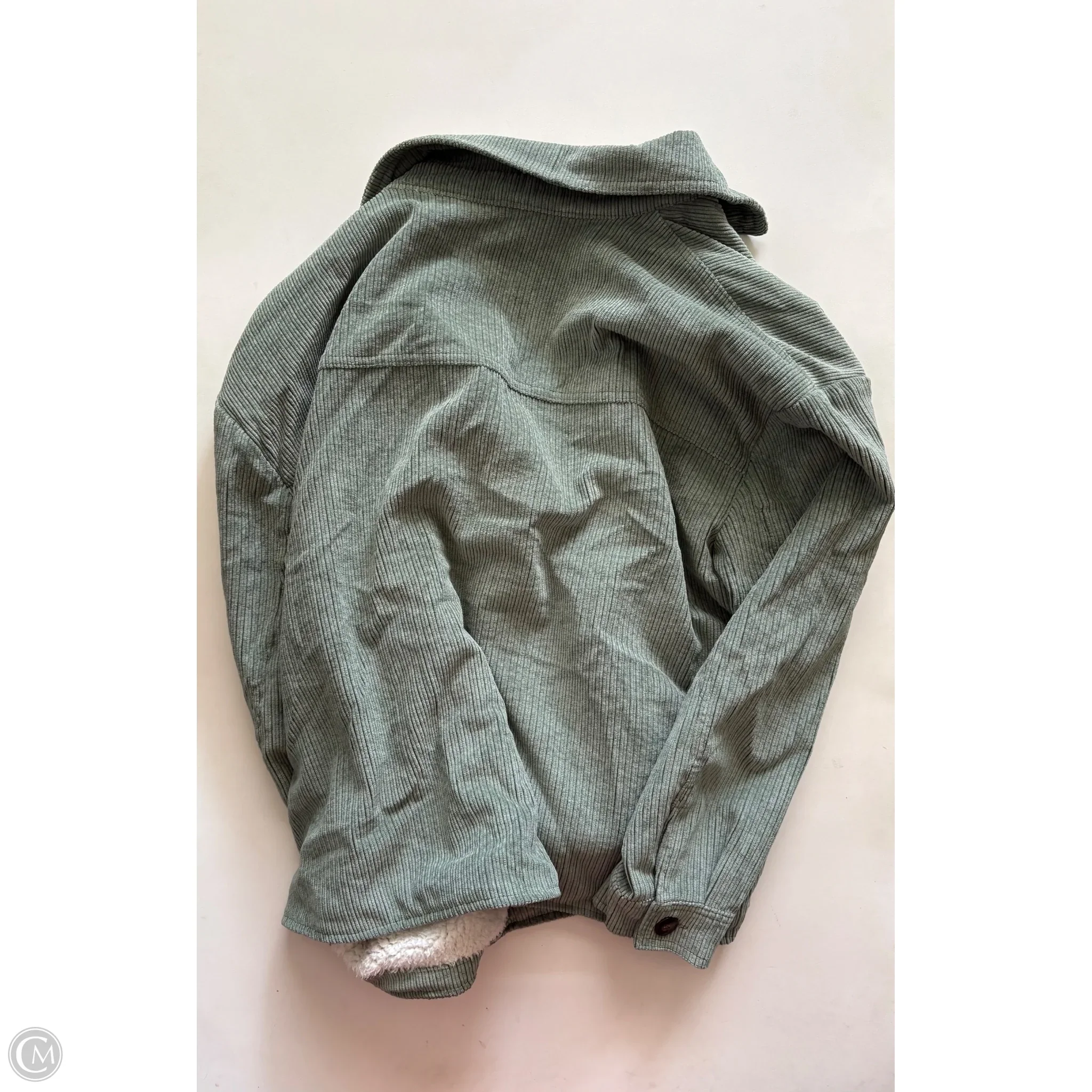Jacket Faux Fur & Sherpa By Ci Sono In Green, Size: L - Image 2