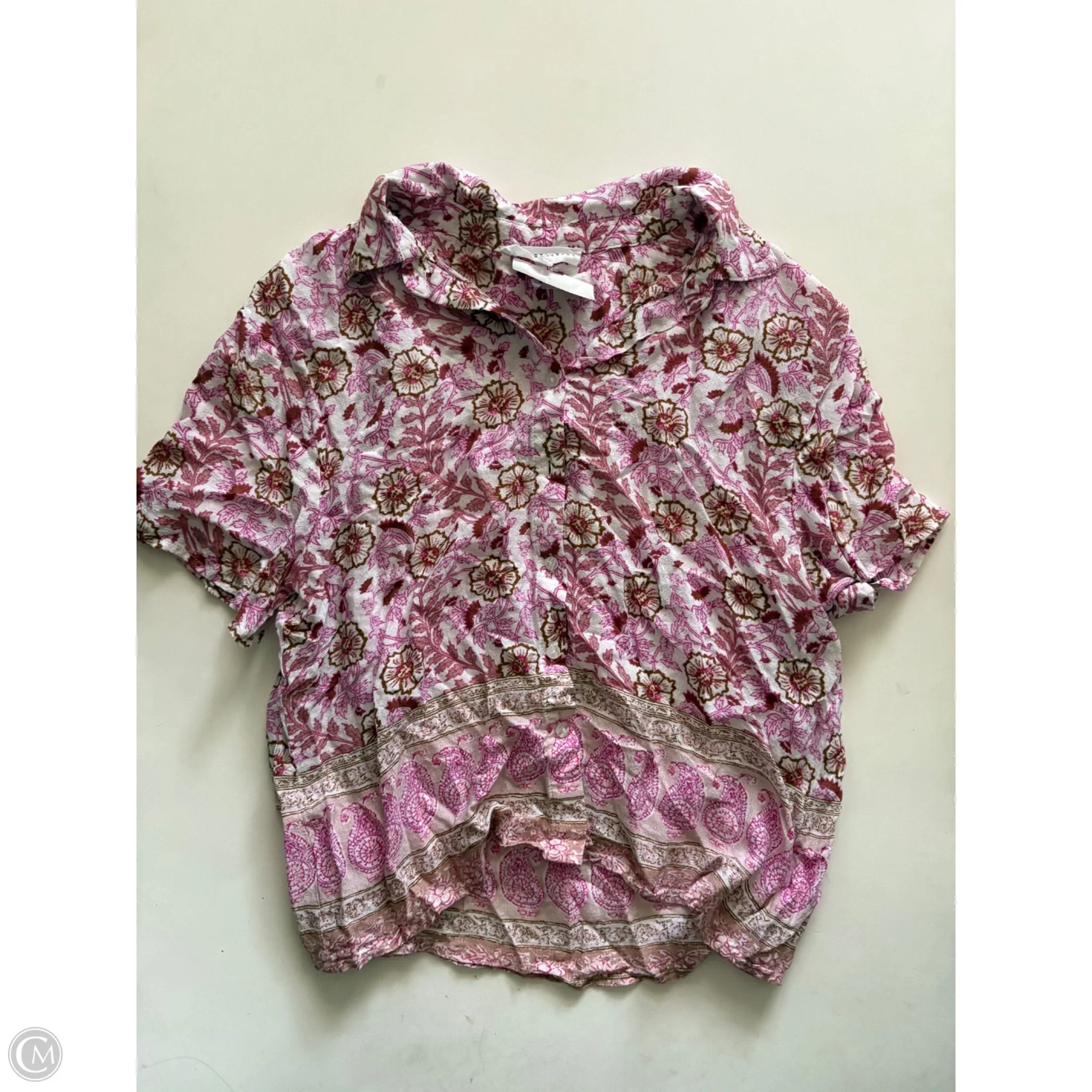 Top Short Sleeve By Jane And Delancey In Floral Print, Size: M - Image 1