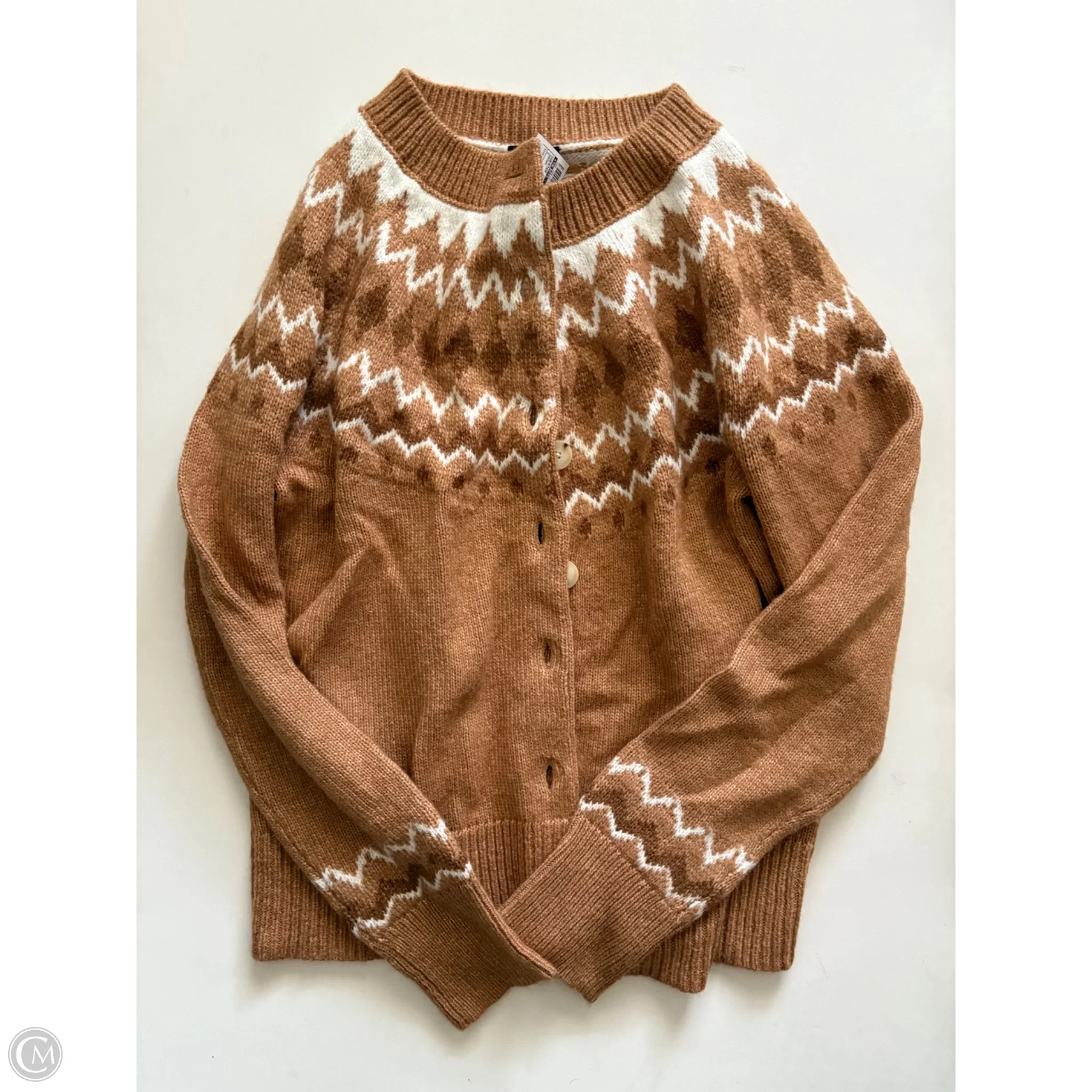 Sweater Cardigan By Talbots In Brown, Size: S - Image 1
