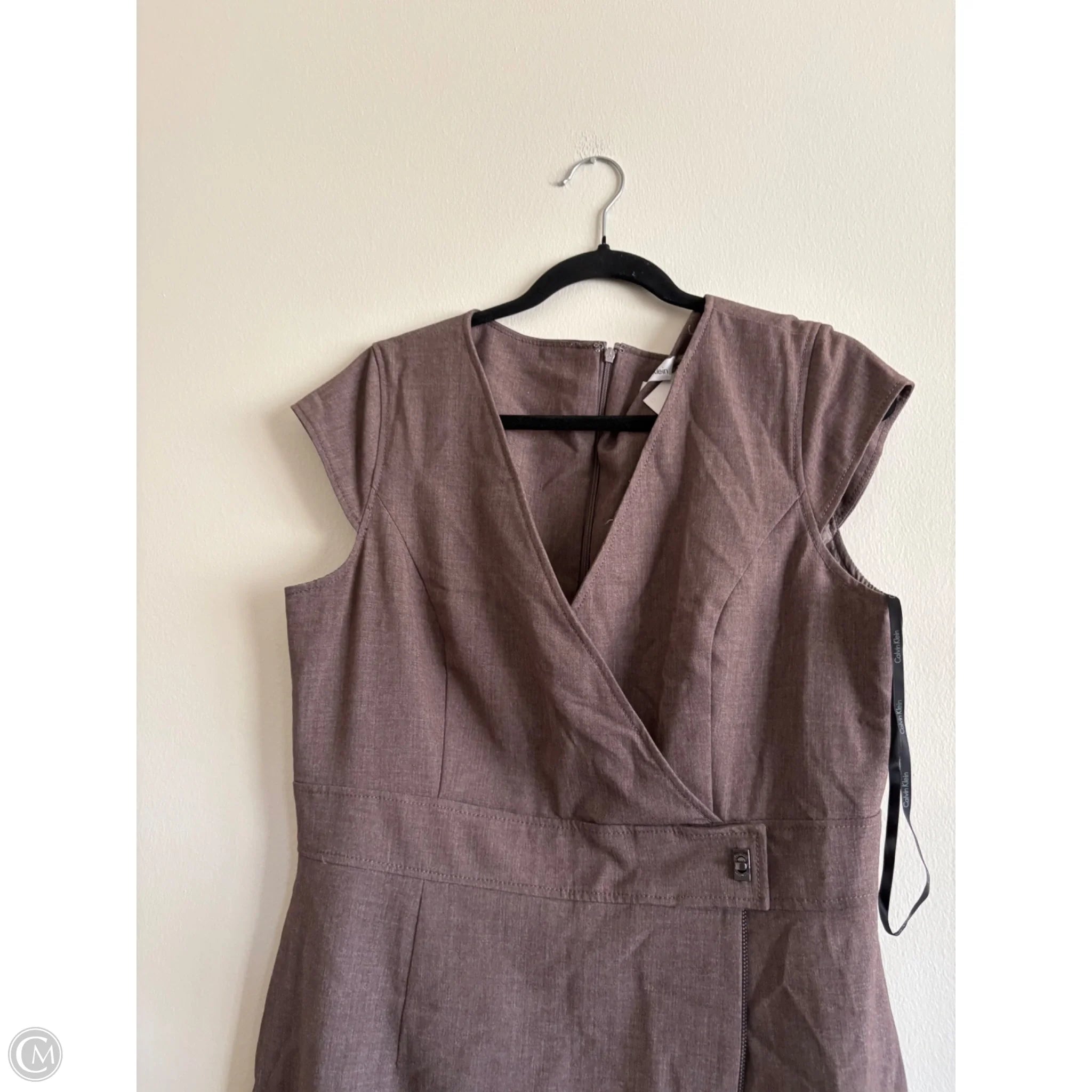 Dress Work By Calvin Klein In Brown, Size: L - Image 3