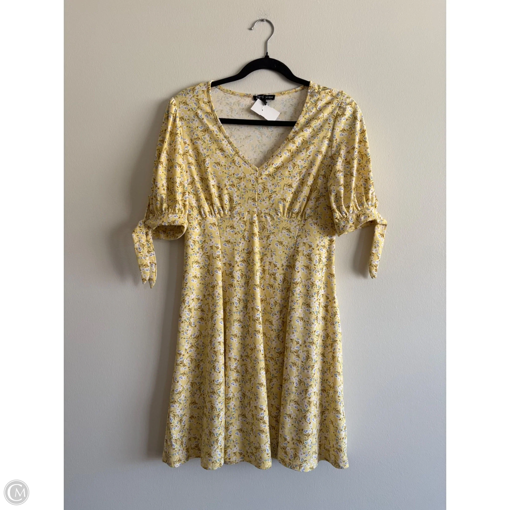 Dress Casual Midi By As U Wish In Yellow, Size: Xl - Image 1