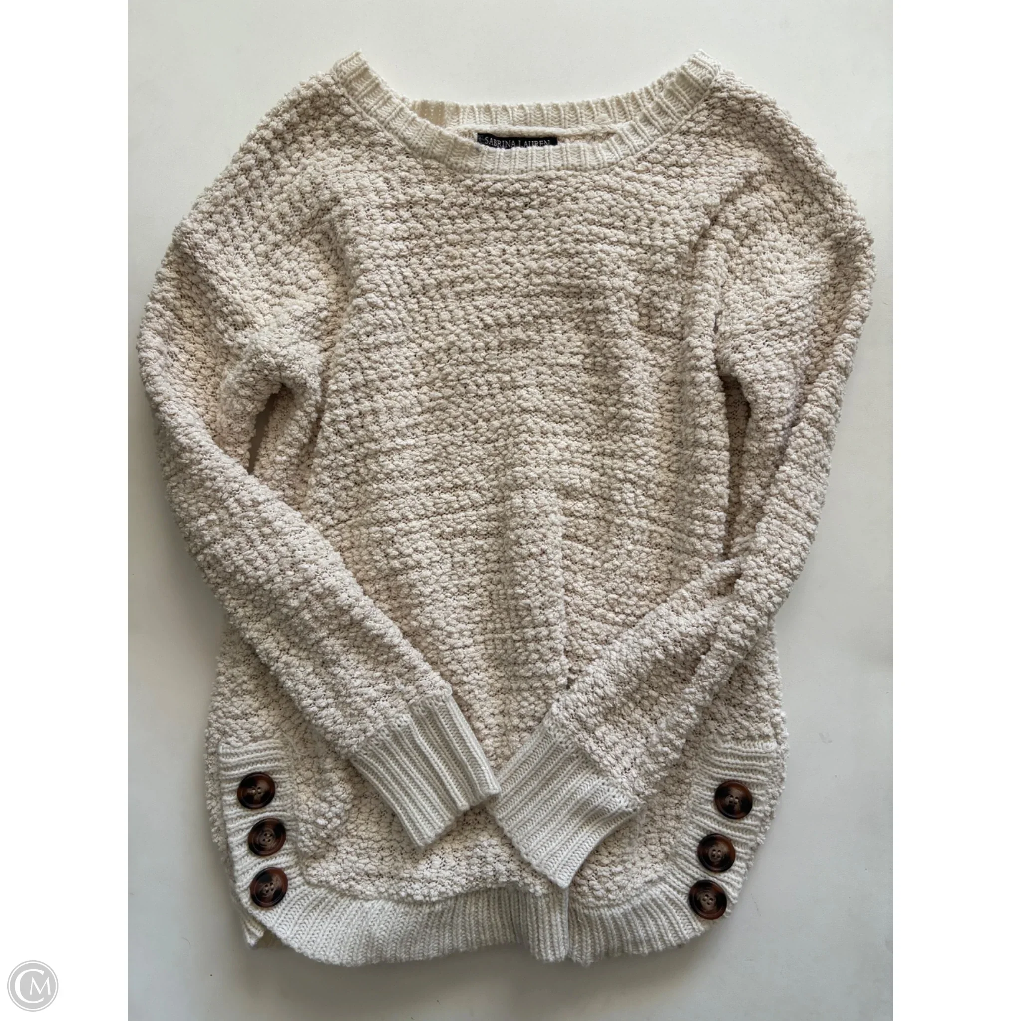 Sweater By Sabrina Lauren In Cream, Size: M - Image 1