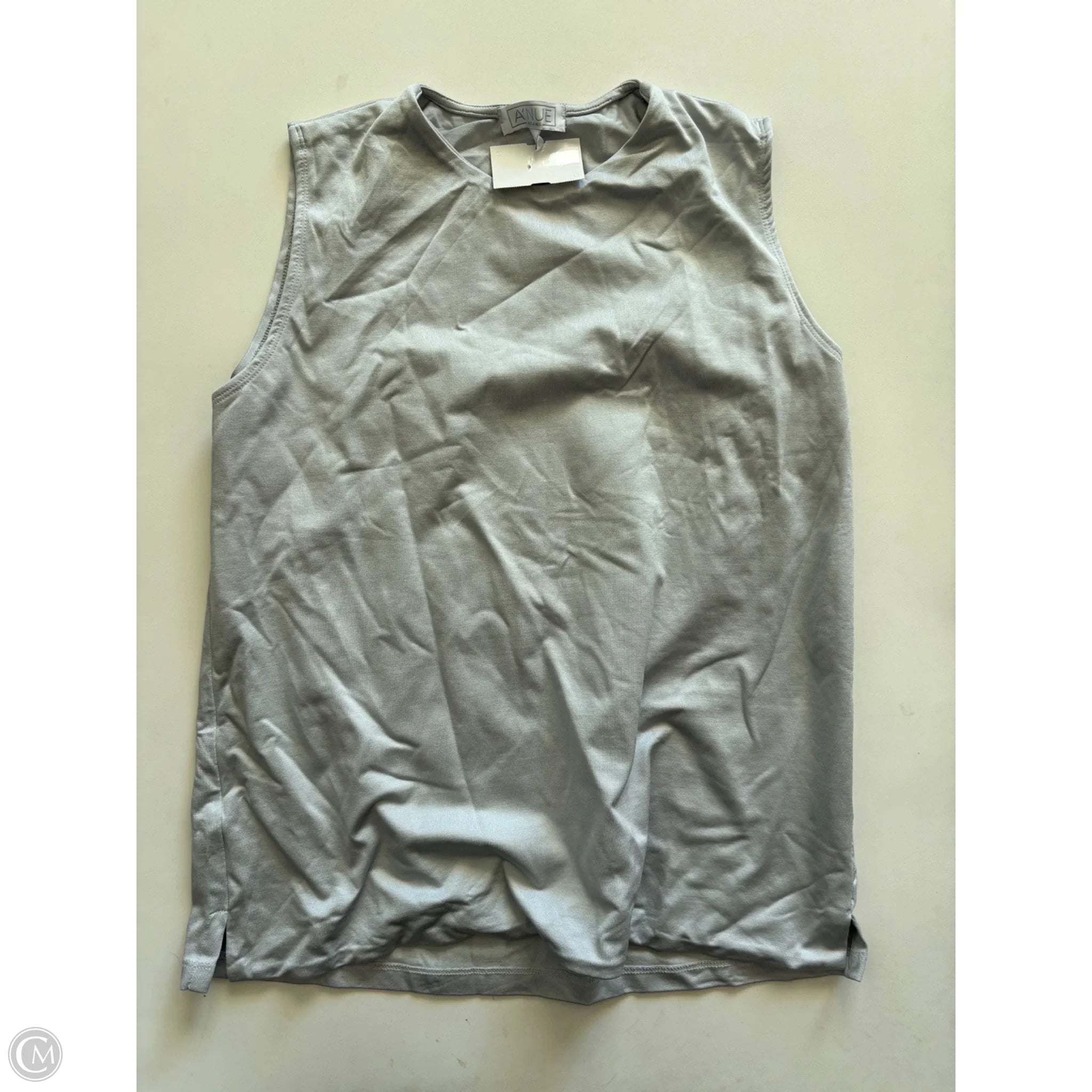 Top Sleeveless By Anue In Silver, Size: L - Image 1
