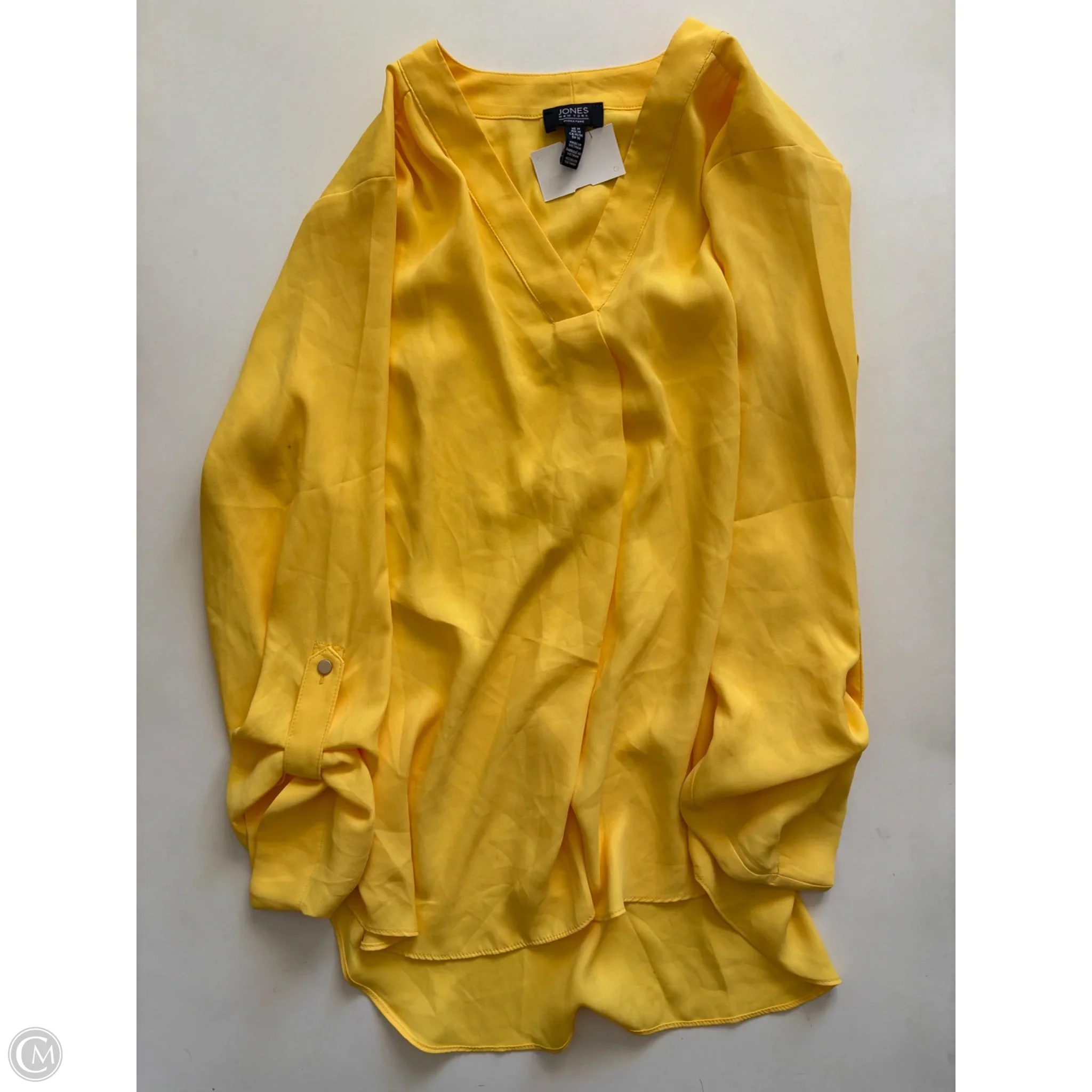 Blouse Long Sleeve By Jones New York In Yellow, Size: M - Image 1