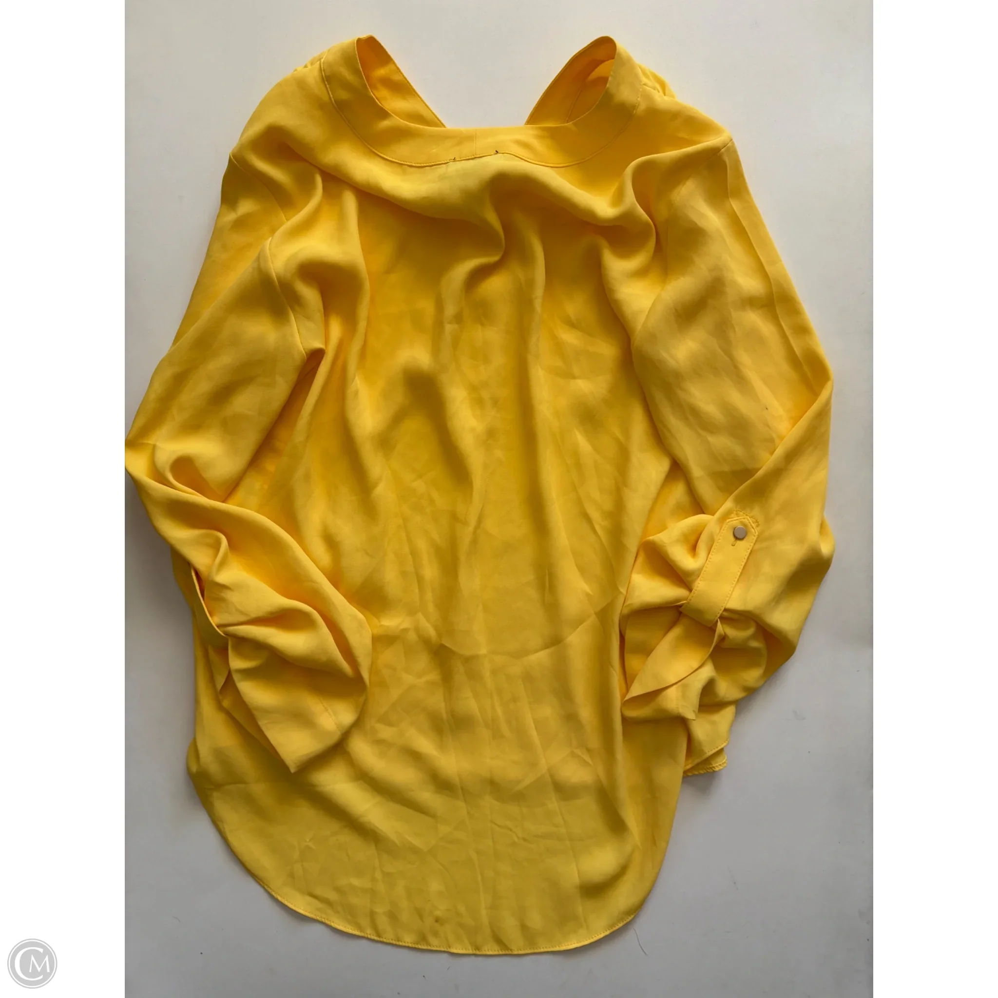 Blouse Long Sleeve By Jones New York In Yellow, Size: M - Image 2