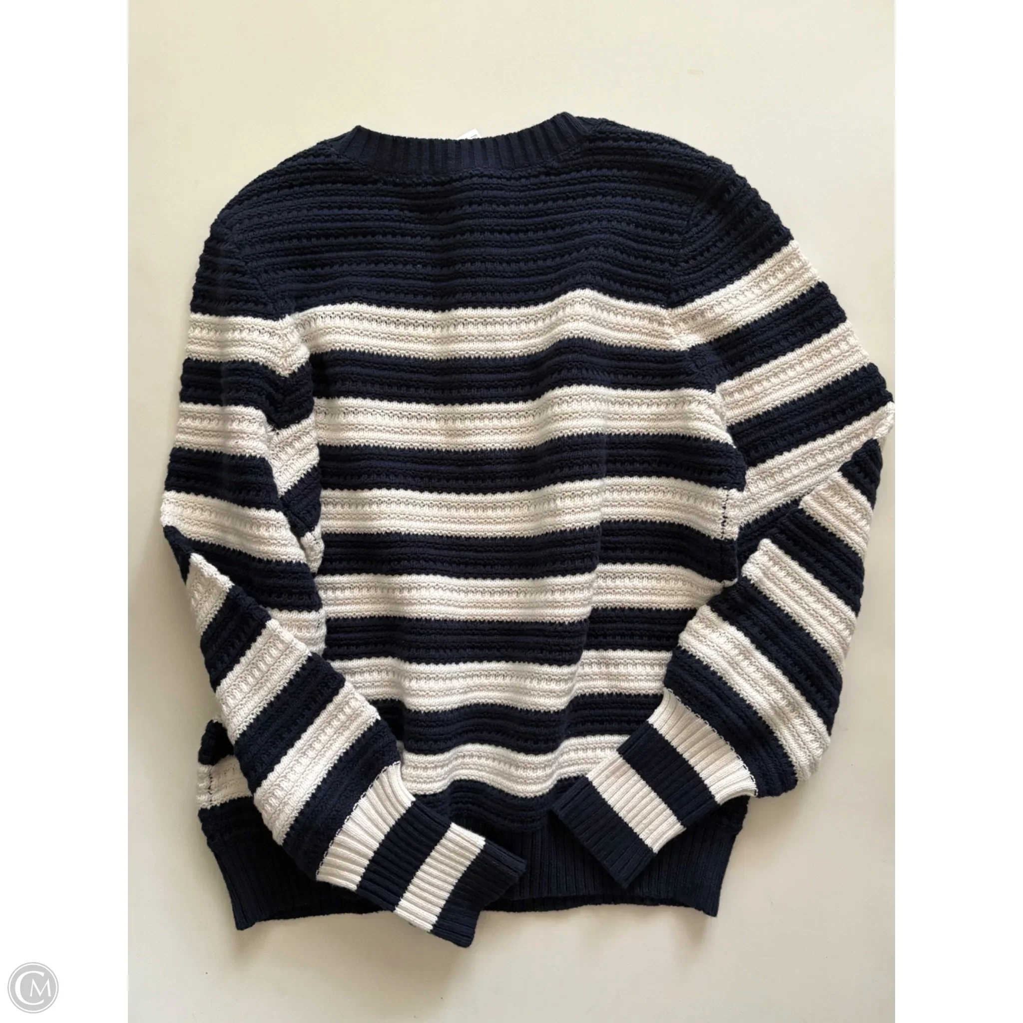 Sweater By Loft In Striped Pattern, Size: M - Image 2