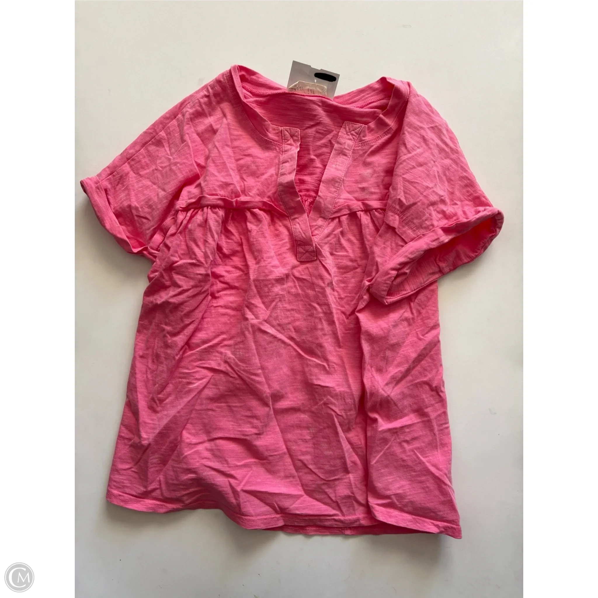 Top Short Sleeve By New In In Pink, Size: L - Image 1