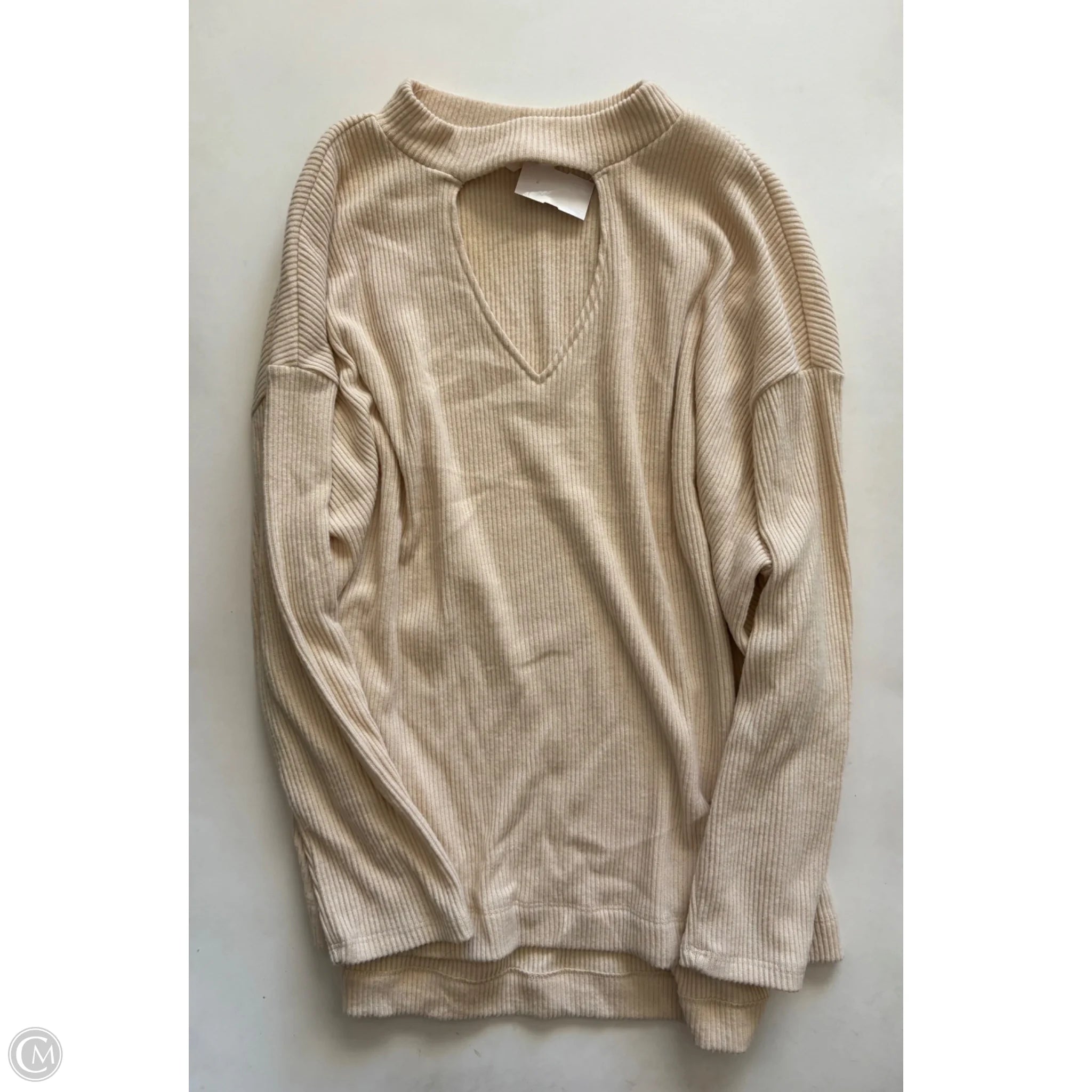 Top Long Sleeve By Terra & Sky In Cream, Size: 2x - Image 1
