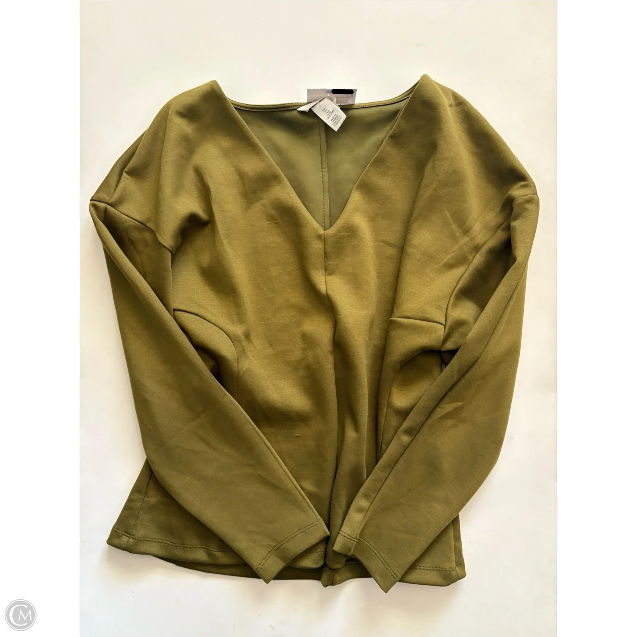 Top Long Sleeve By H&m In Green, Size: L - Image 1