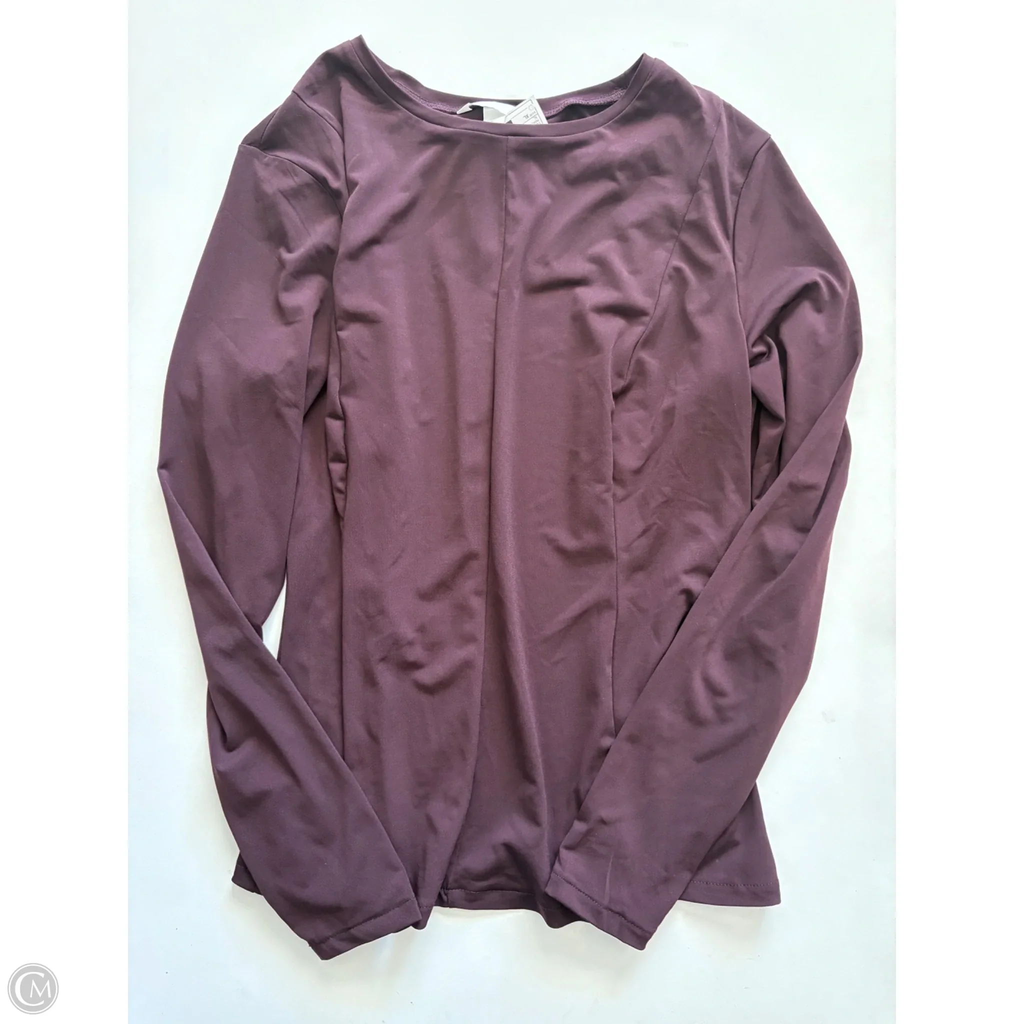 Top Long Sleeve By H&m In Maroon, Size: Xl - Image 1