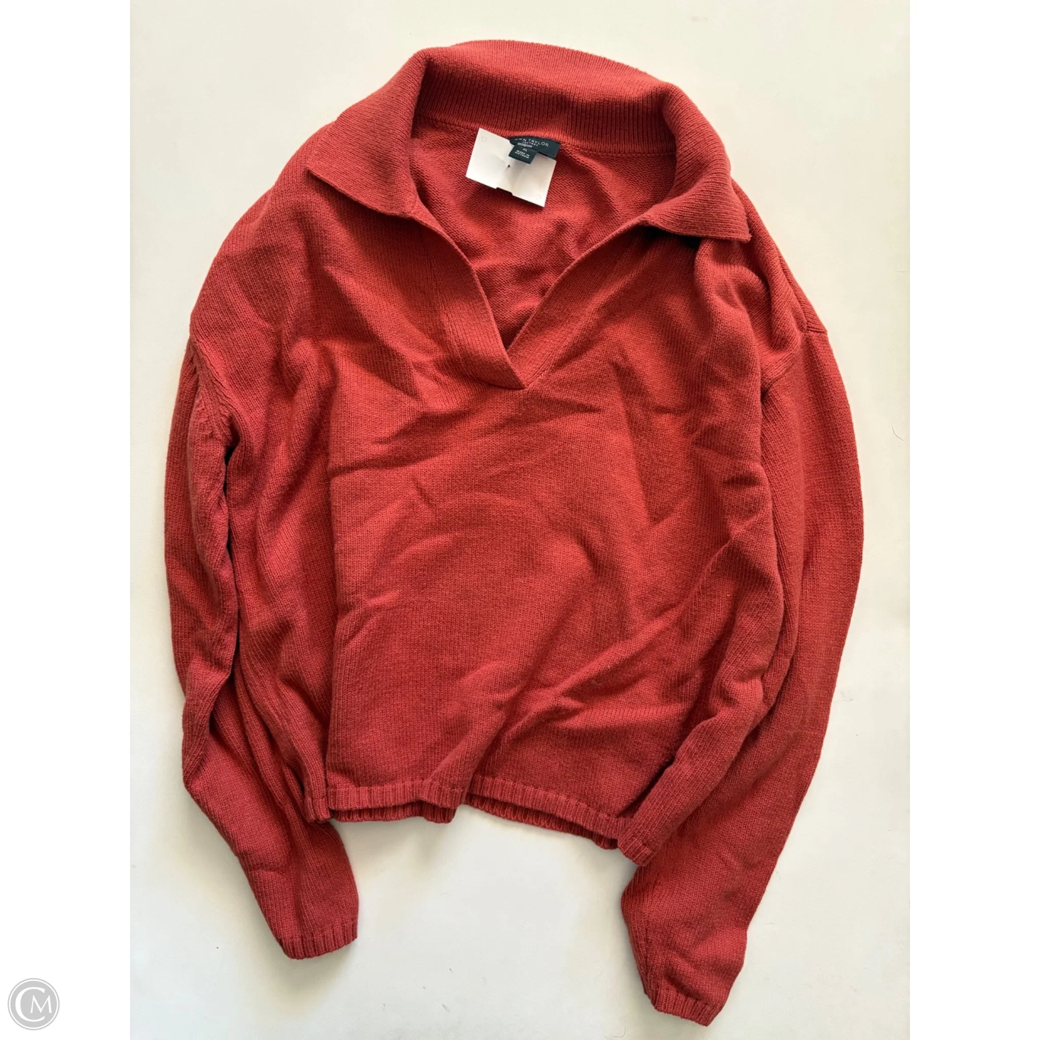 Sweater By Ann Taylor In Orange, Size: Xl - Image 1