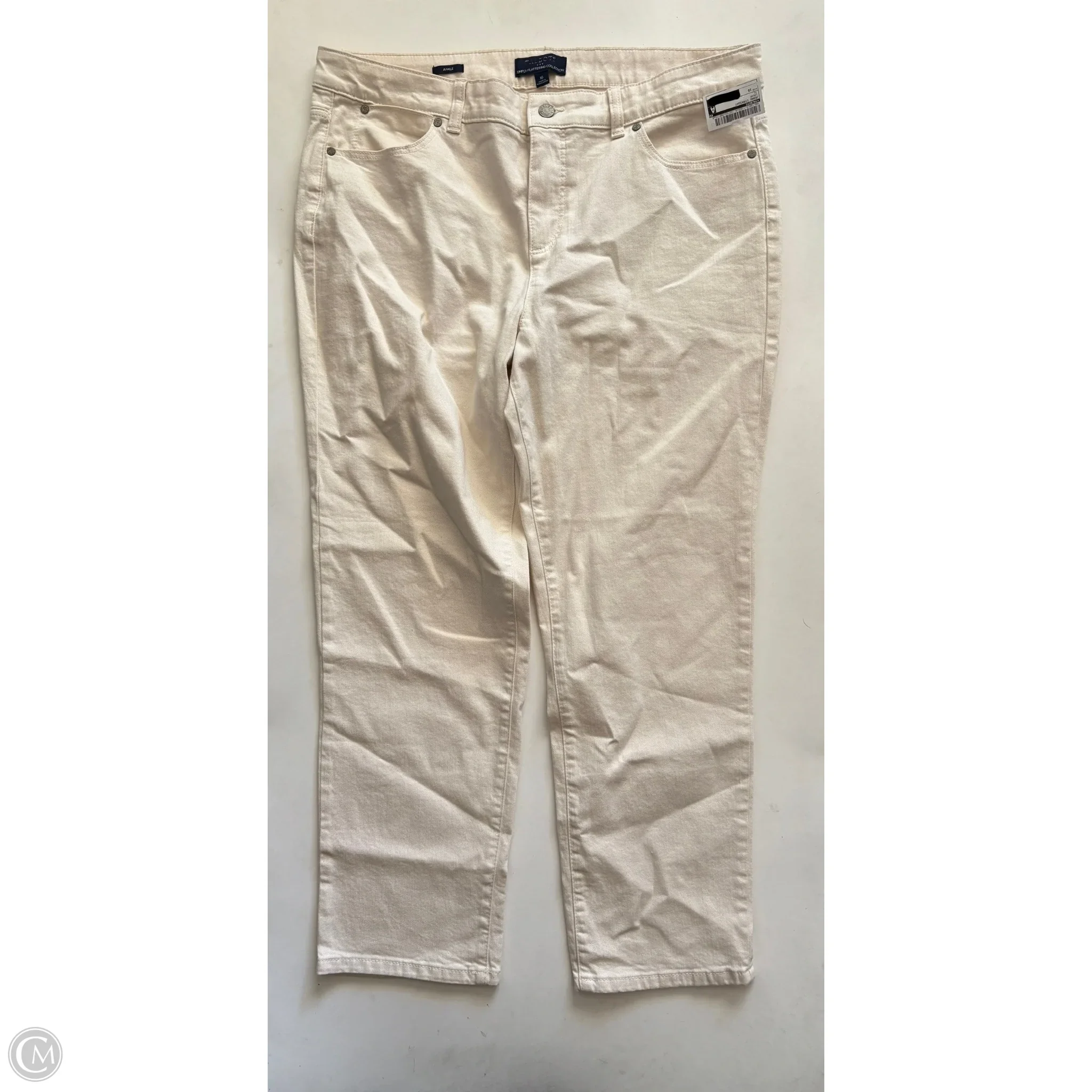 Jeans Straight By Talbots In Cream, Size: 16 - Image 1