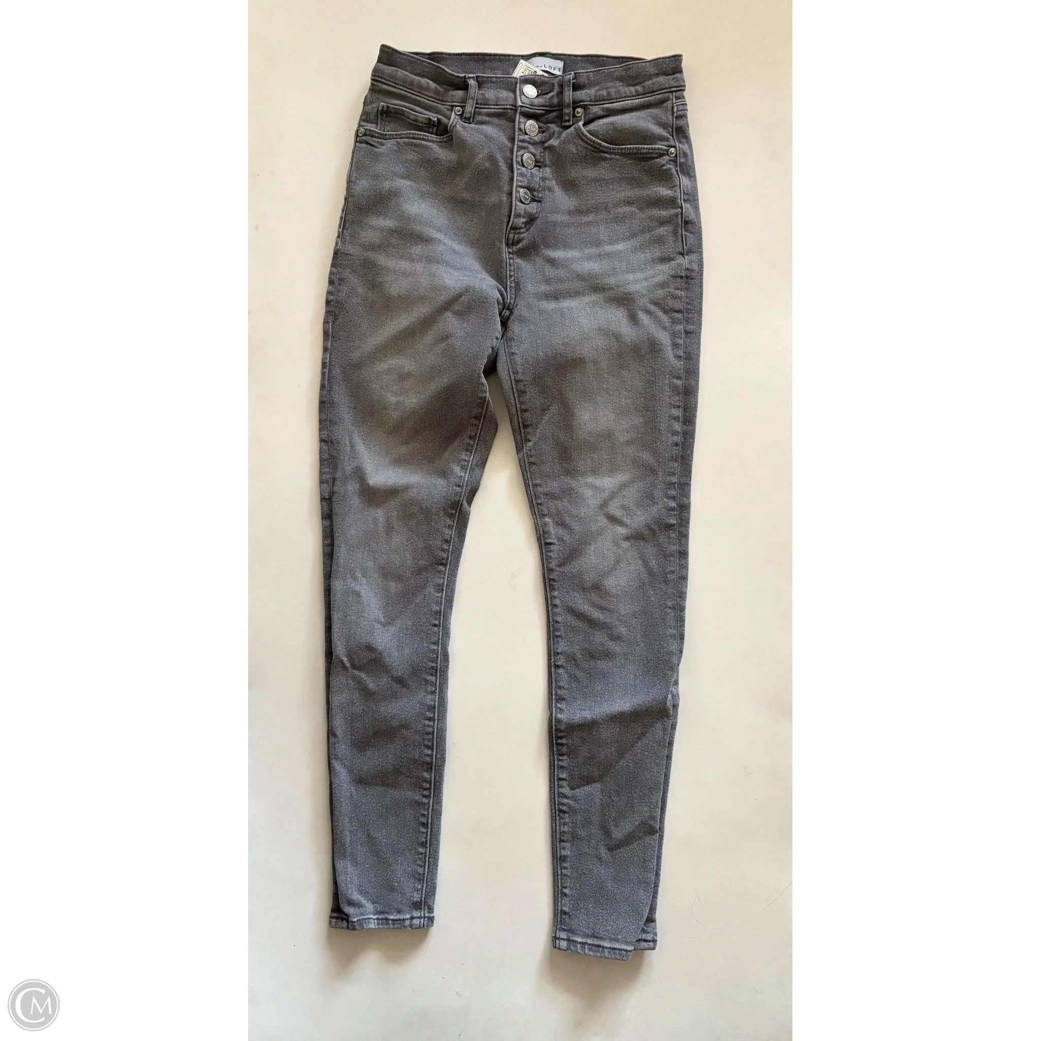 Jeans Straight By Loft In Black, Size: 4 - Image 1