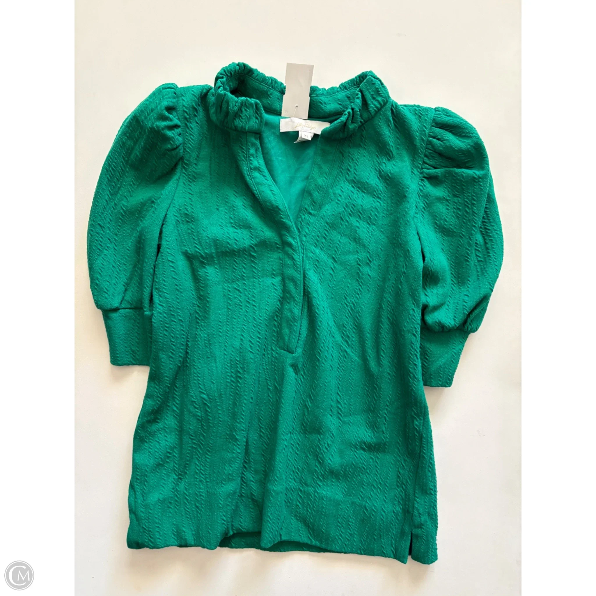 Top Short Sleeve Designer By Lilly Pulitzer In Green, Size: Xs - Image 1