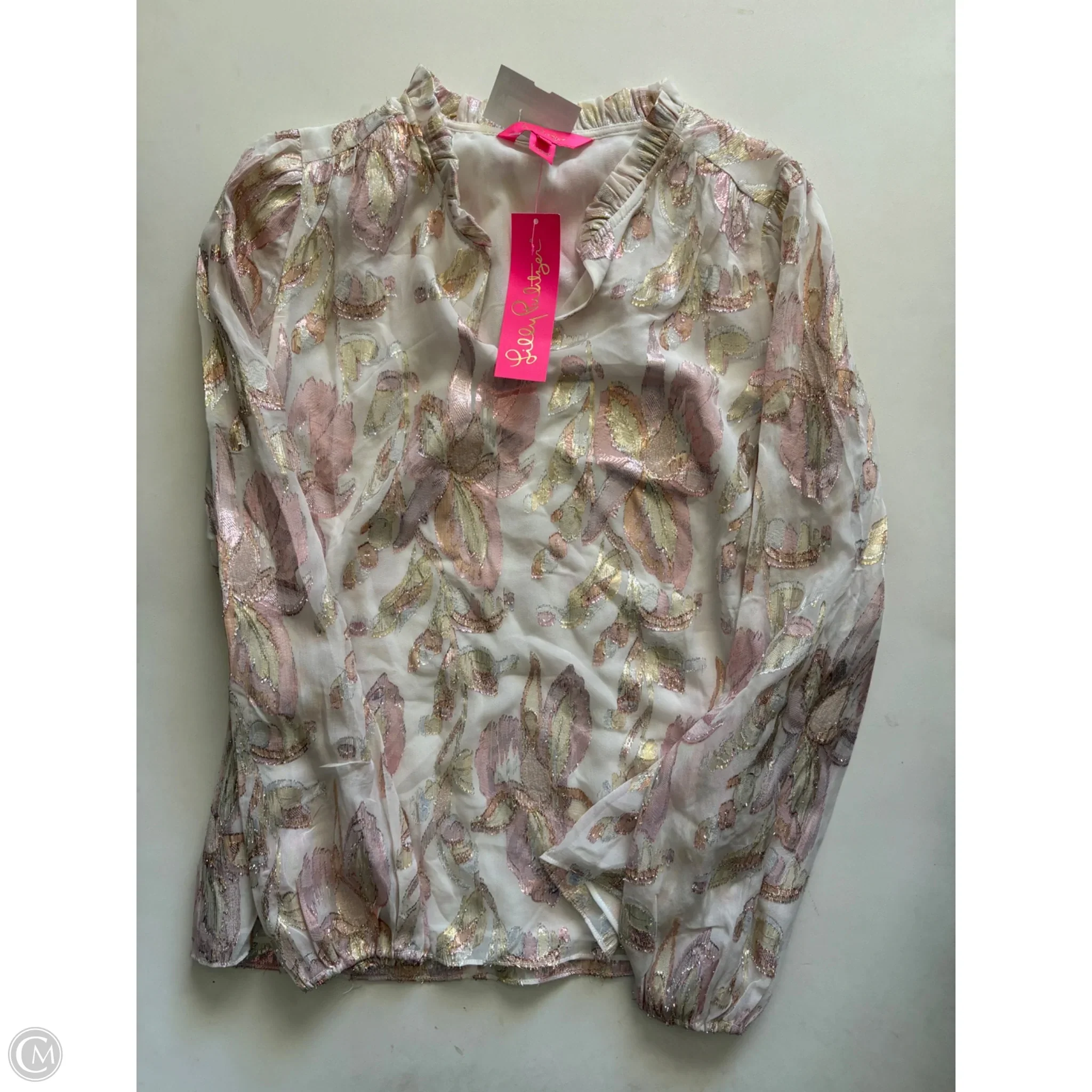 Blouse Designer By Lilly Pulitzer In Pink, Size: Xs - Image 1
