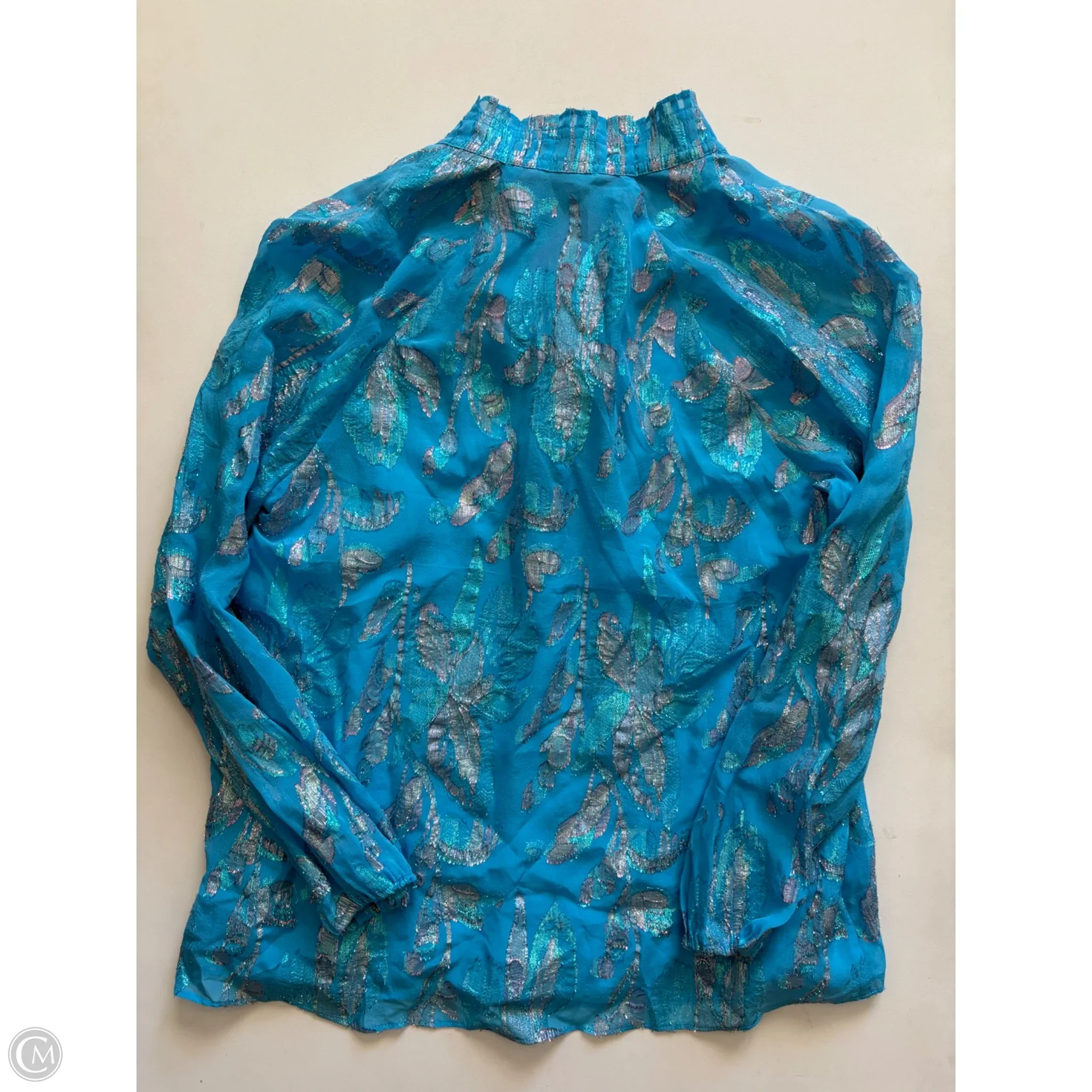 Blouse Designer By Lilly Pulitzer In Blue, Size: Xs - Image 2