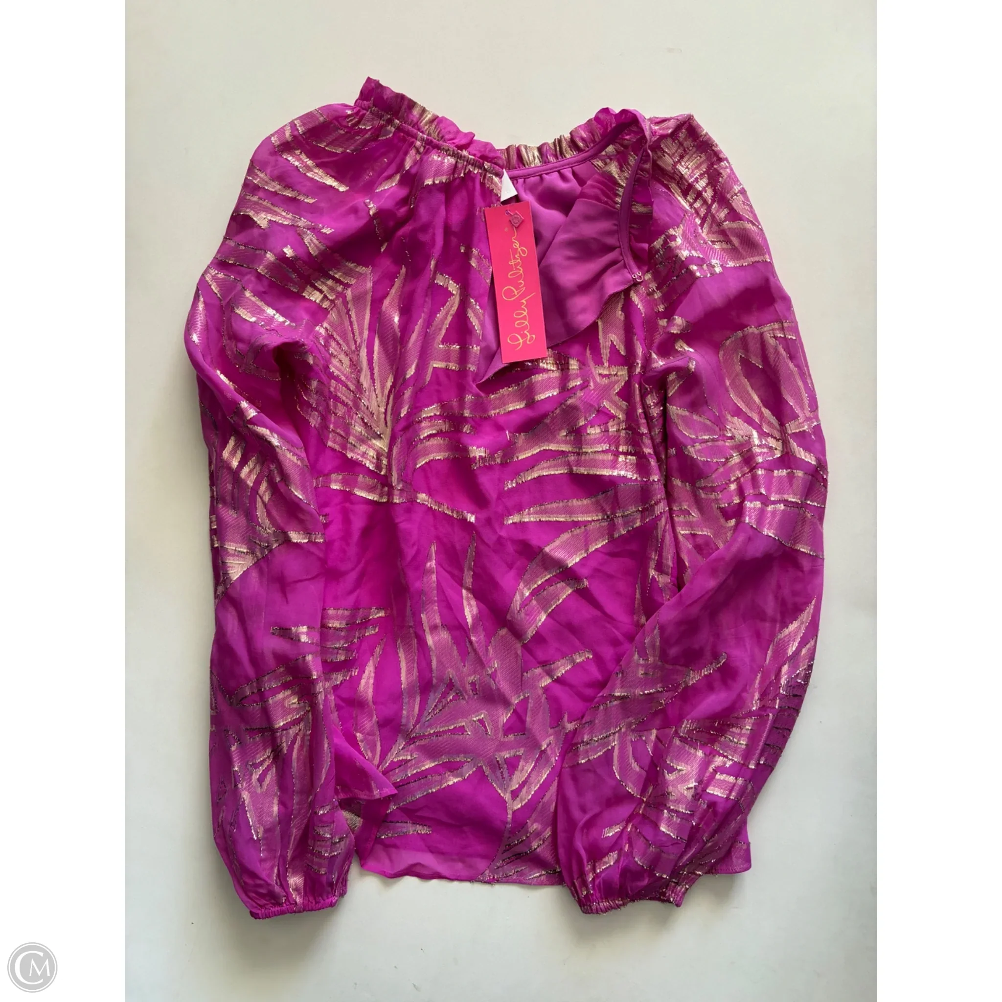 Blouse Designer By Lilly Pulitzer In Pink - Image 2