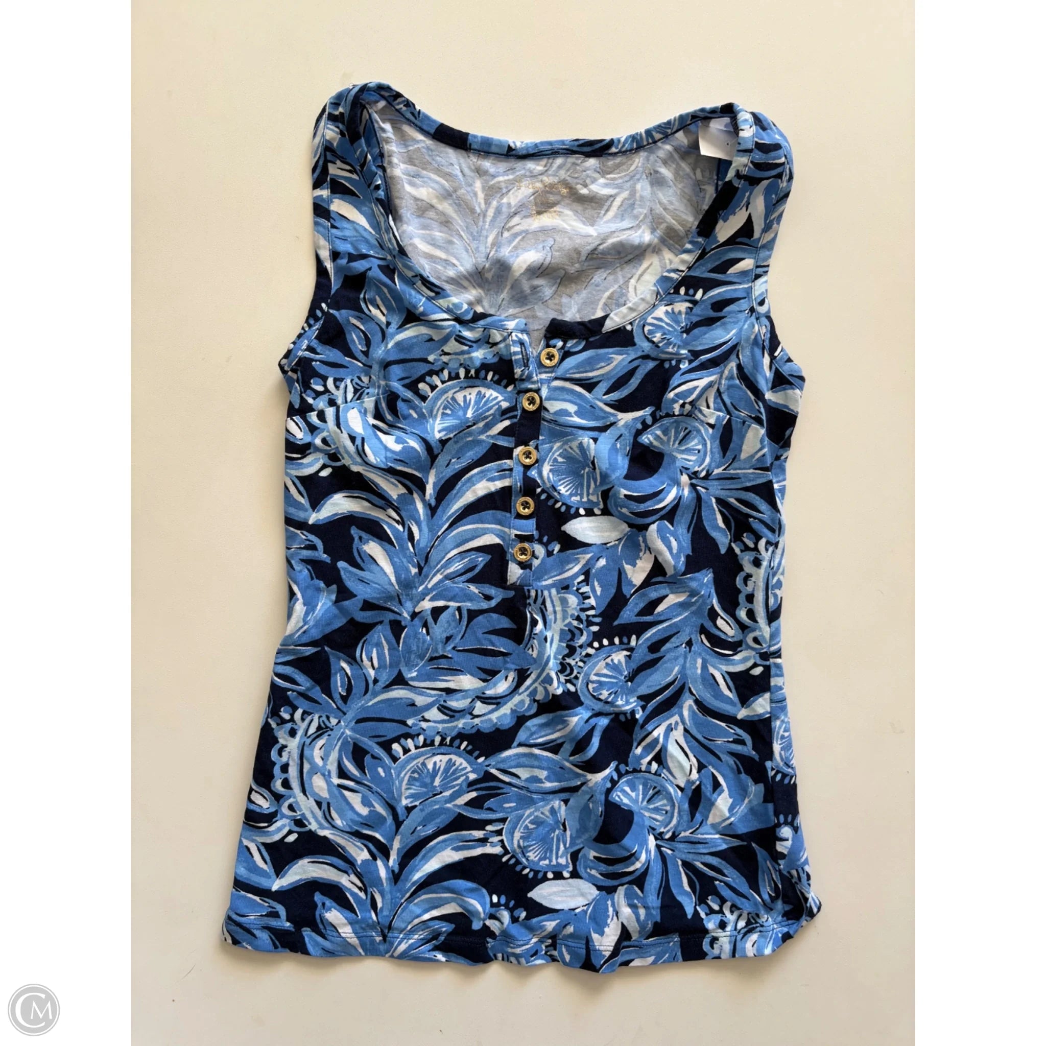 Tank Top Designer By Lilly Pulitzer In Blue, Size: Xxs - Image 1